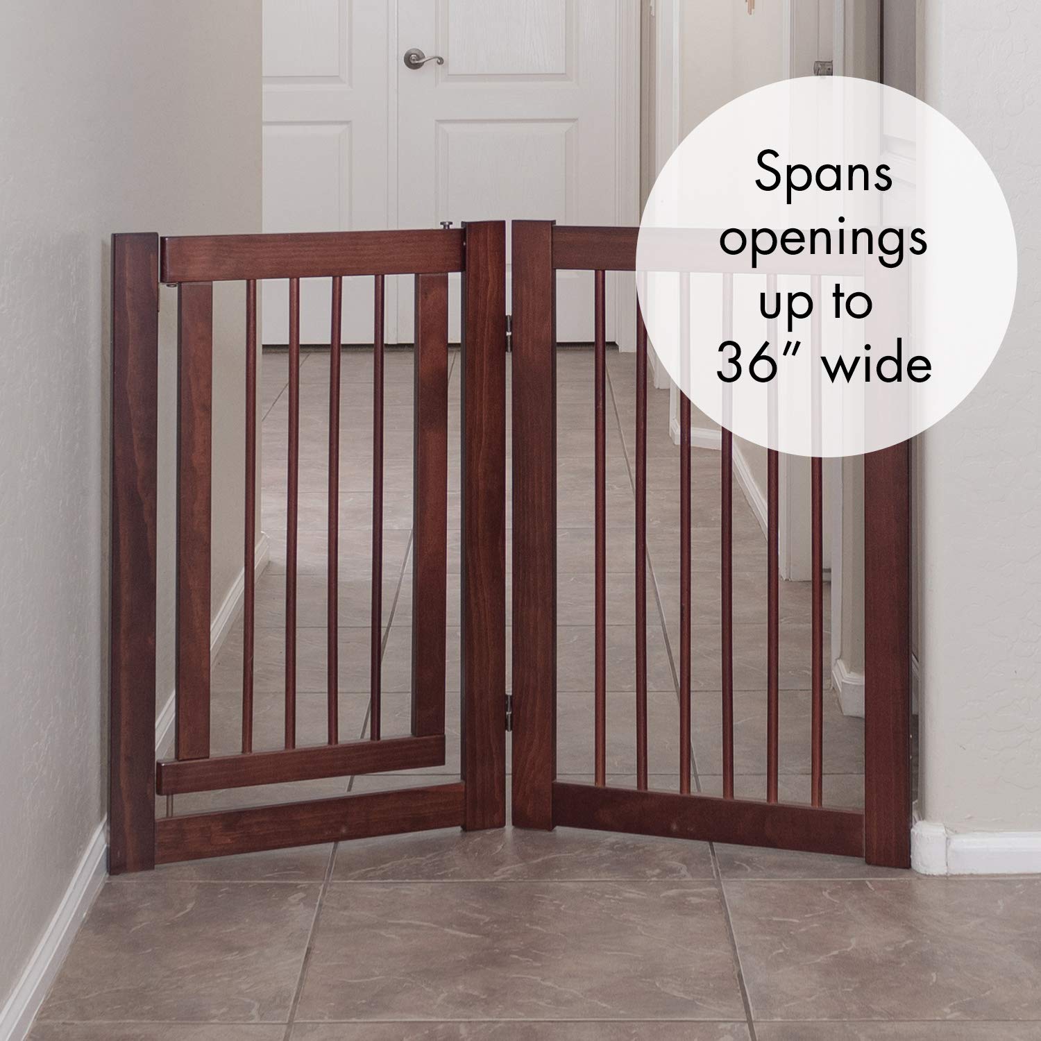 Primetime Petz 33234 Extension Kit for 360 Configurable Walk Through Folding Pet Gate,Walnut, (30 With Door)