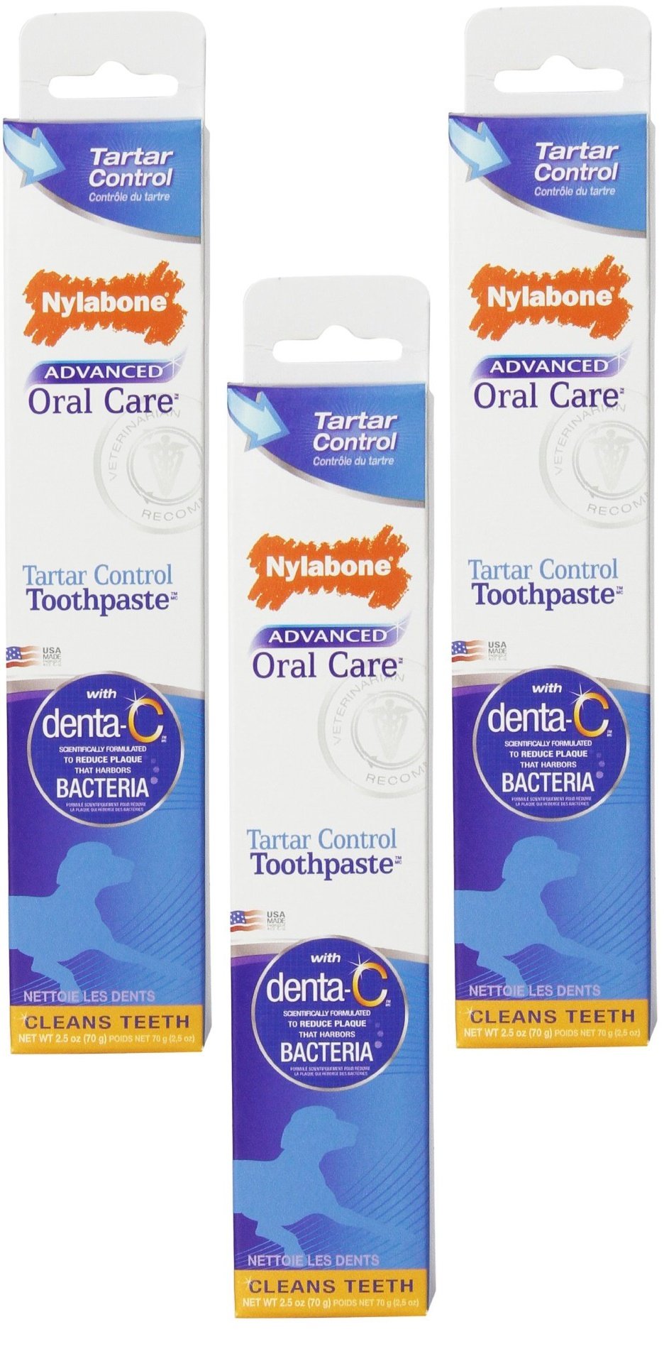 Nylabone Dental Advanced Oral Care Tartar Control Toothpaste (Pack Of 3)