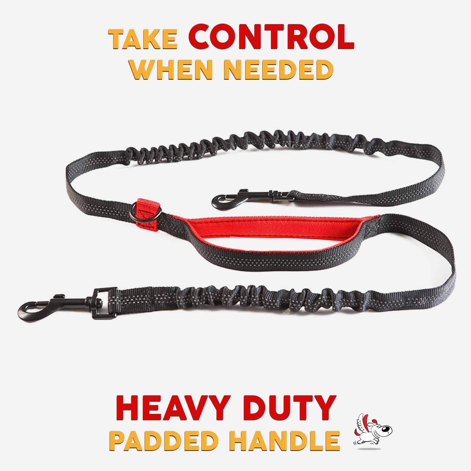 Adjustable Hands Free Dog Leash For Running | Waist Leash For Dog Walking Small Breeds | Dog Running Leash | Hiking Leash For Medium Dogs | Service Dog Leash Belt | Bungee Dog Leash | Hands Free Leash