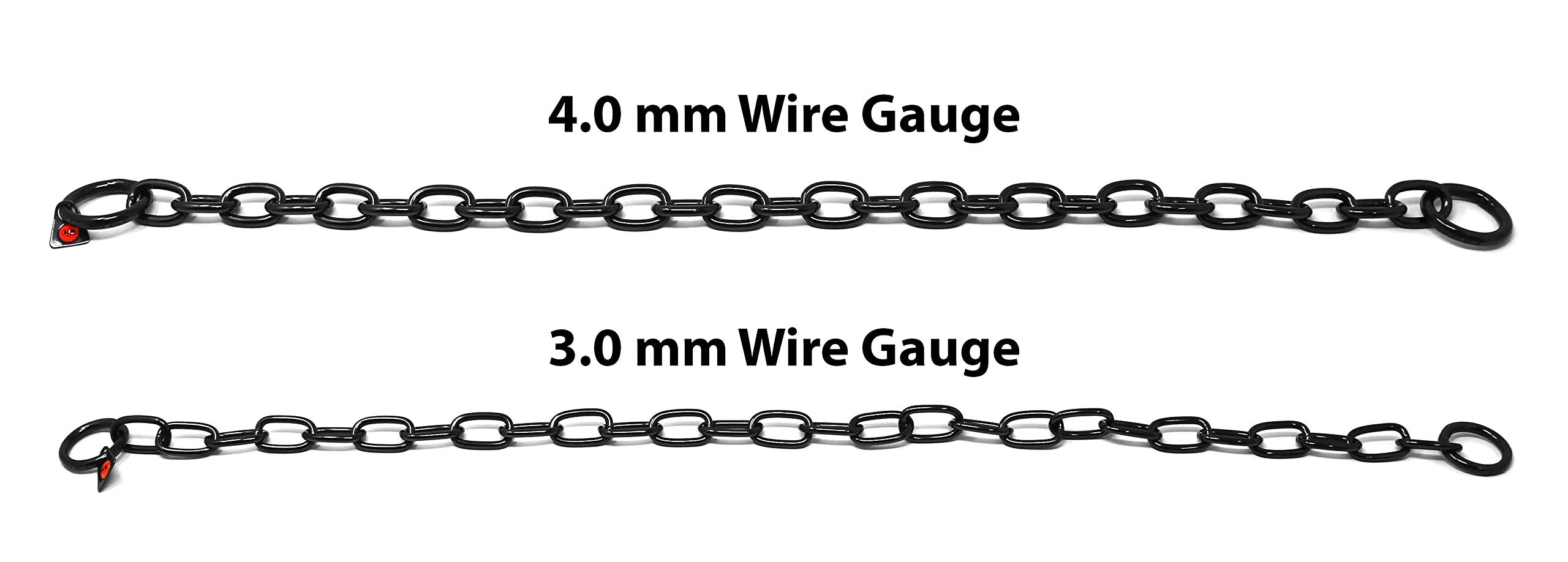 Dogline Herm Sprenger Black Stainless Steel Short Link Fur Saver Training Collar No-Pull Slip Chain For All Dogs Easy Control Made In Germany