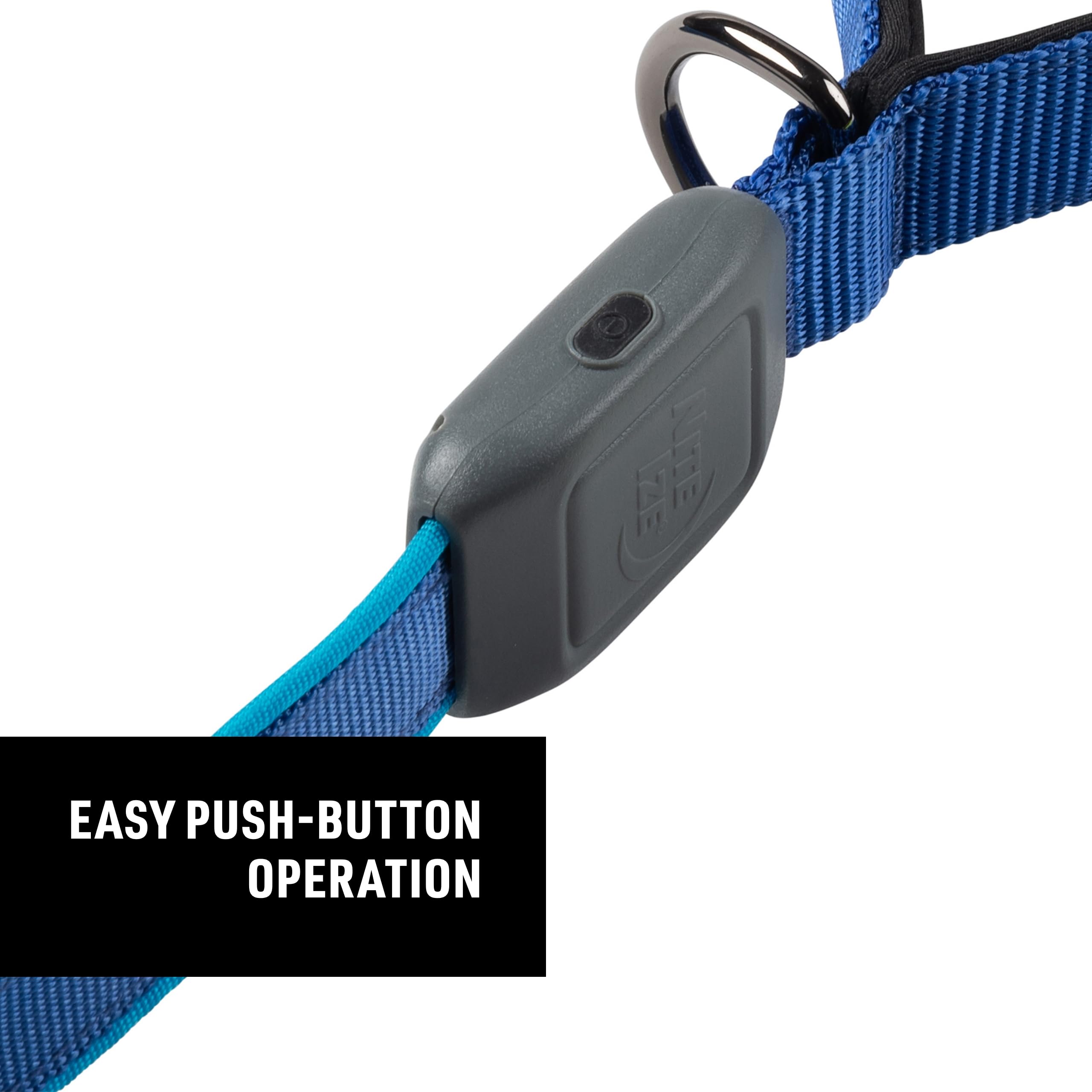 Nite Ize Nitedog Rechargeable Led Leash - Rechargeable Led Light Dog Leash With Padded Handle - Dog Walking Accessories For Walking & Running - 5 Feet, Blue
