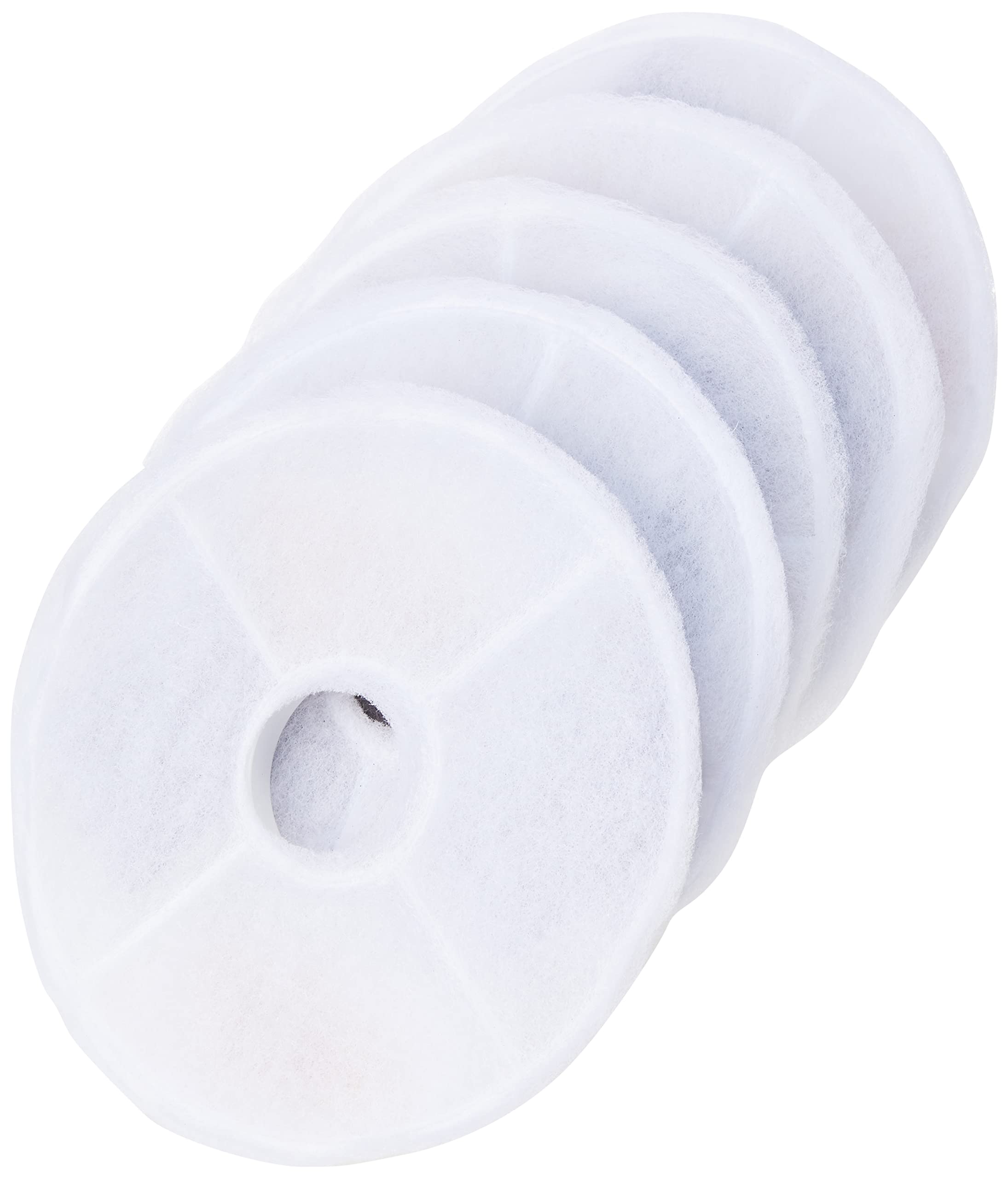 Catit Triple Action Water Fountain Filters - 5-Pack, Stainless Steel, White, Model 43746