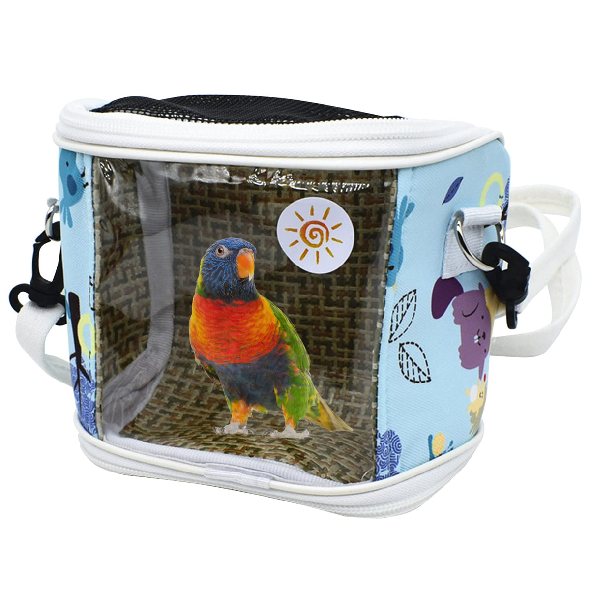 Parrot Bird Travel Bag Portable Transparent Carrier Cage Pet Hamster Breathable Out Bag Suitcase With Shoulder For Small Animals