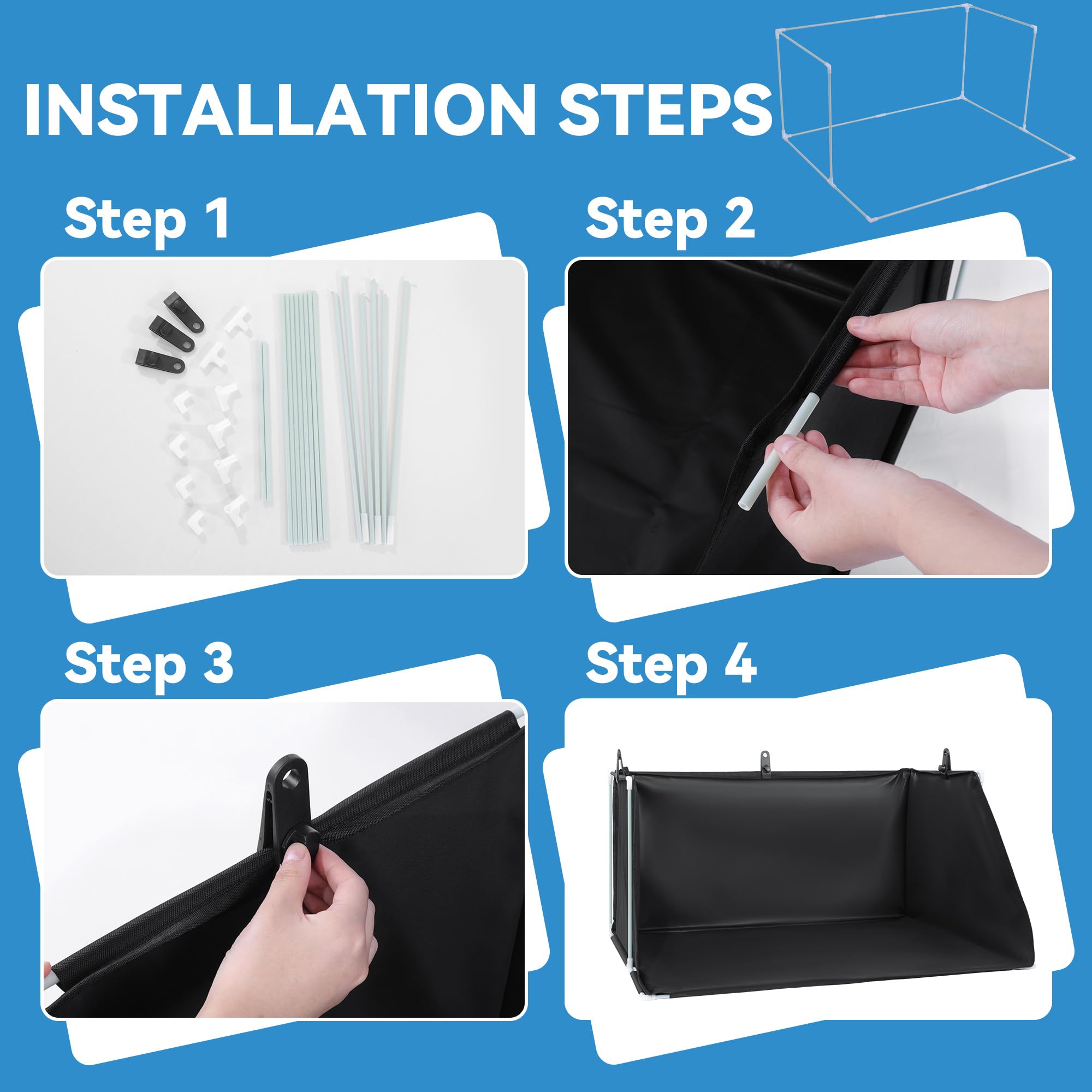 Mabozoo Dog Pee Pad Holder With High Walls, Foldable Dog Litter Box Potty Shields Indoor Potty For Small And Medium Pets, No Spi