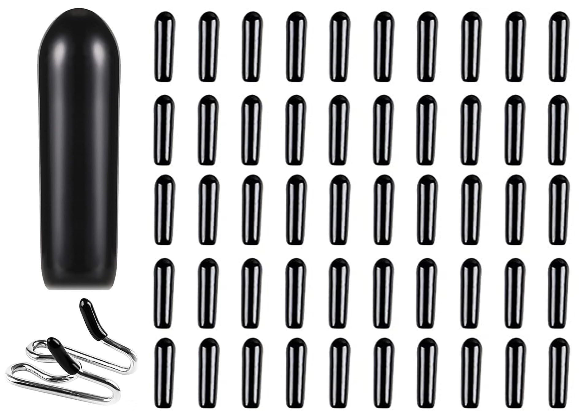 Prong Collar Covers 2.25/3.2/4.0Mm, Compatible With H-S-Collar (50 Tips Per Pack), Vinyl Comfort Prong Tips For Small Medium Lar