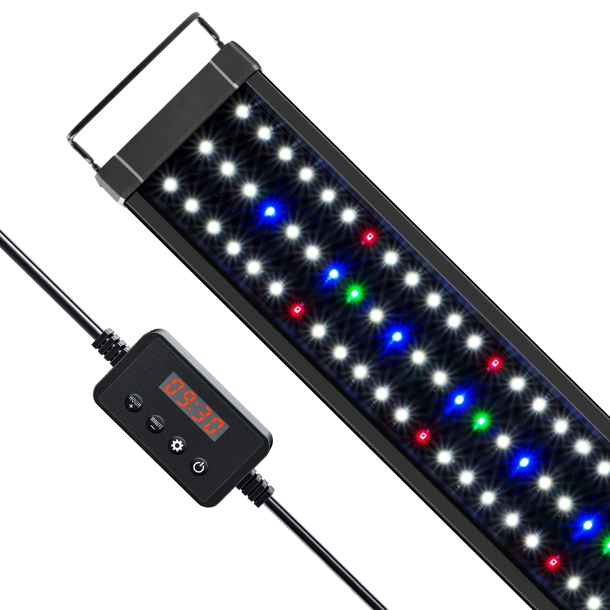 NICREW ClassicLED Plus LED Aquarium Light with Timer, 32 Watts, for 48 to 54 Inch Fish Tank Light, Daylight and Moonlight Cycle