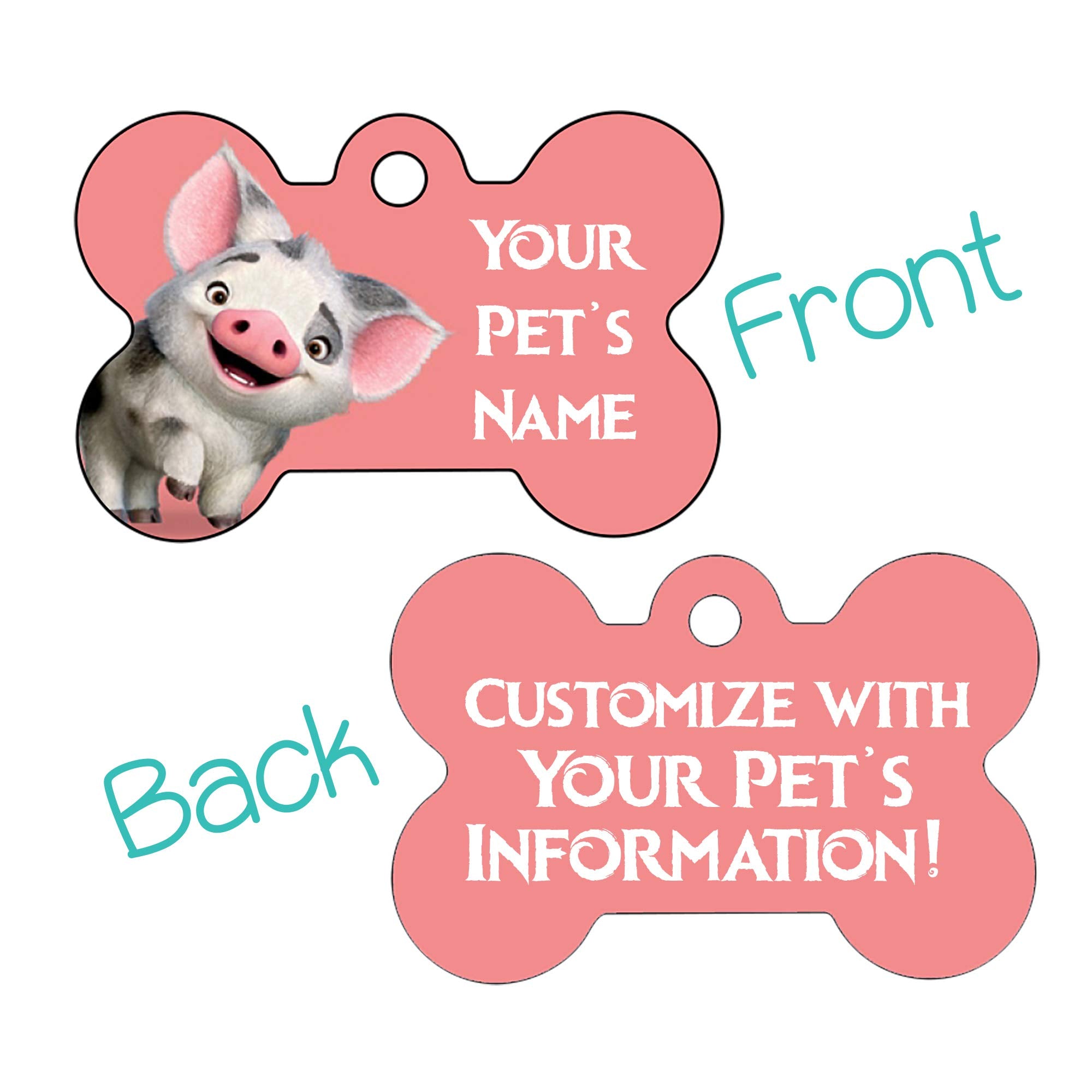 Udesignusa Custom Double Sided Pet Id Tags For Dogs & Cats Personalized For Your Pet (Bone Shaped)