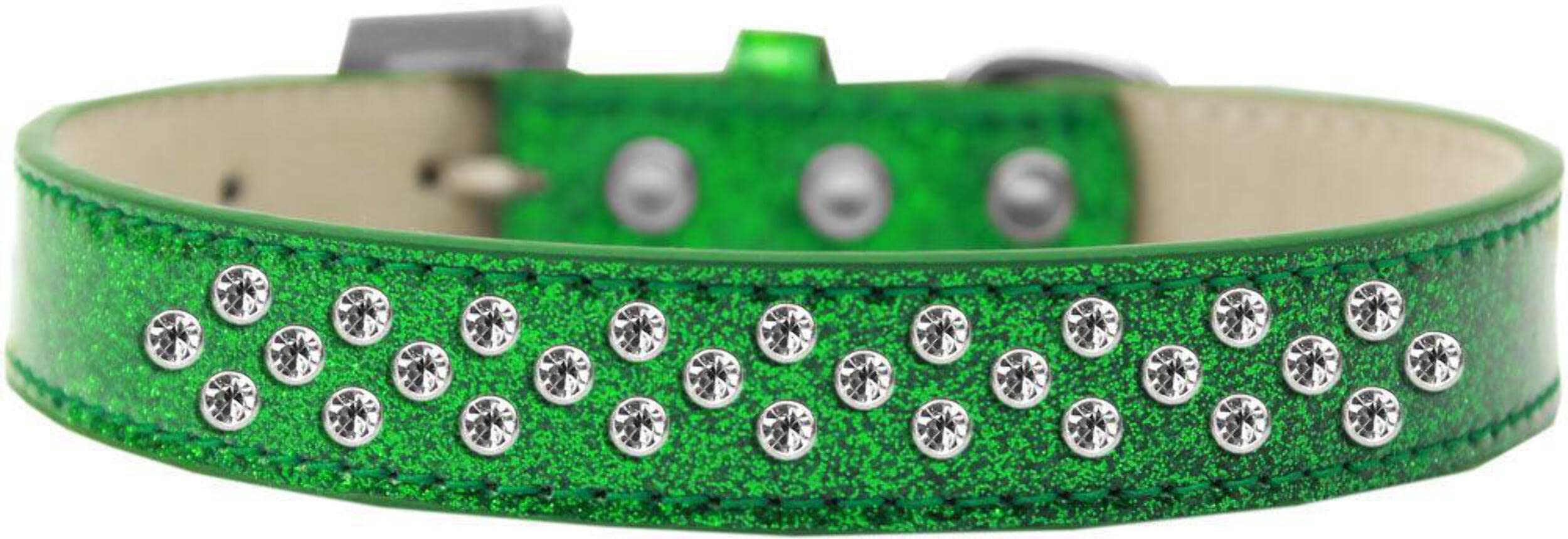 Mirage Pet Products Sprinkles Ice Cream Dog Collar with Clear Crystals, Size 14, Blue
