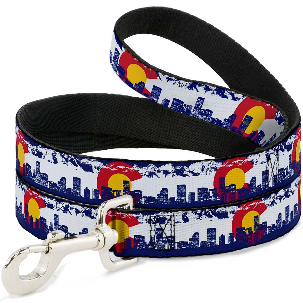 Dog Leash Colorado Skyline Mountains 6 Feet Long 1.5 Inch Wide