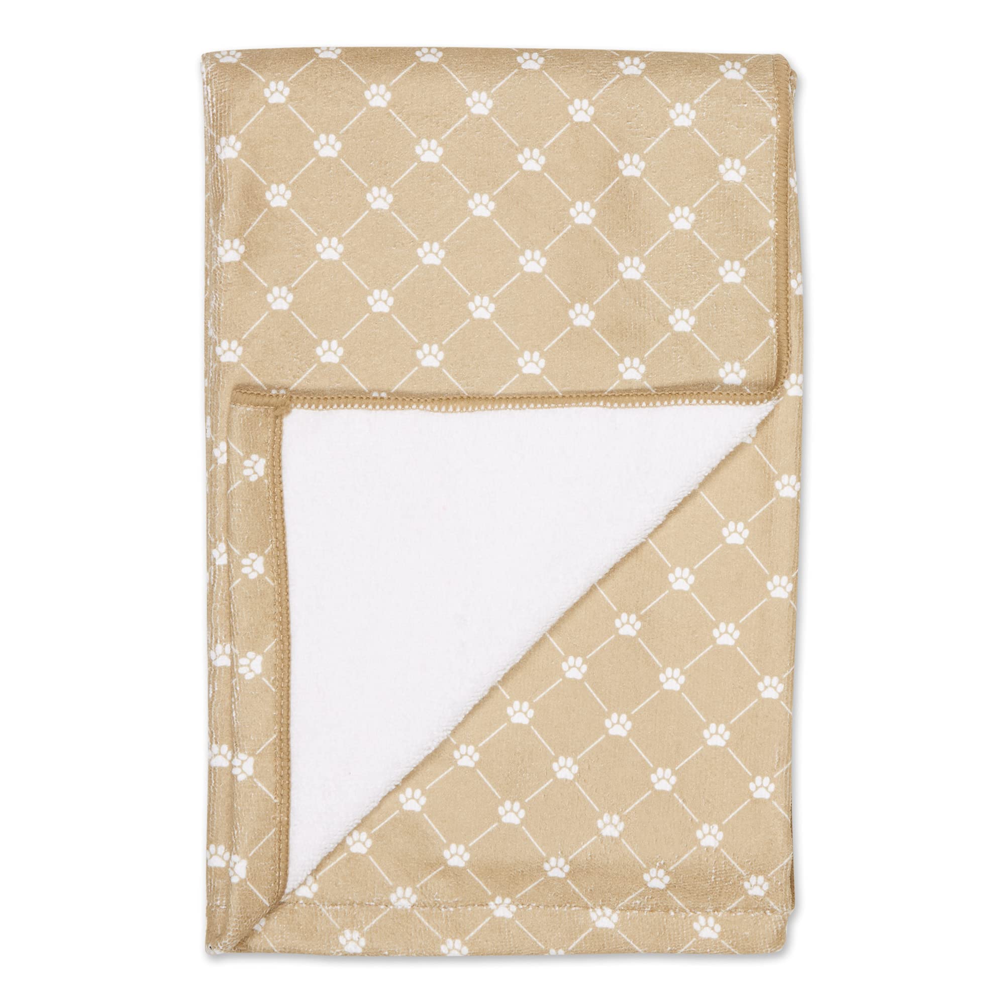 DII Hunter Green Printed Trellis Paw Small Pet Towel (Set of 3)