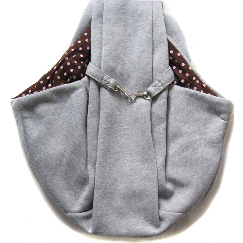 Grtdrm Pet Sling Carrier Bag Travel Tote For Cats Dogs, Up To 16 Lbs (Gray)