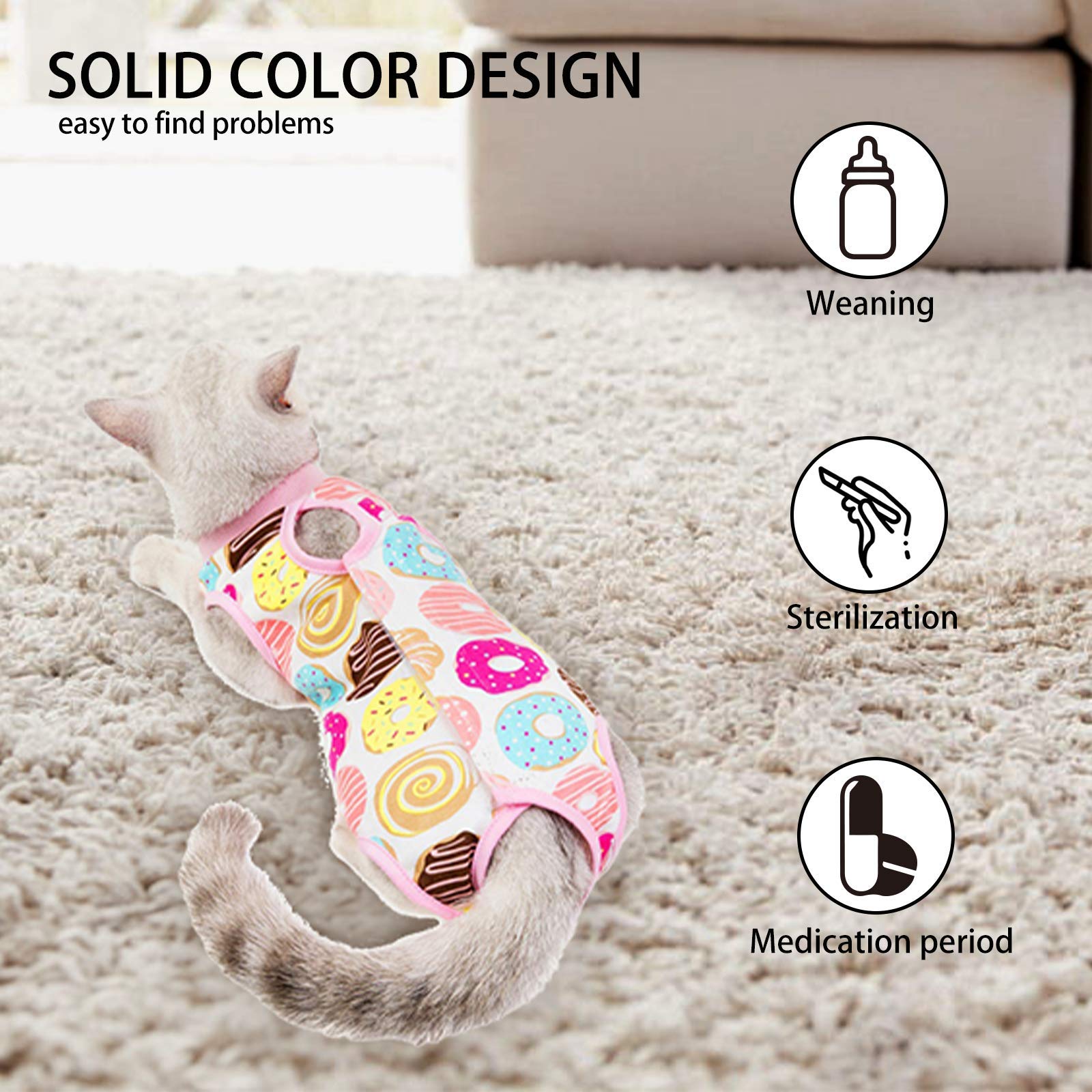 Cat Professional Surgical Recovery Suit,E-Collar Alternative For Cats Dogs,After Surgery Wear, Pajama Suit,Home Indoor Pets Clot