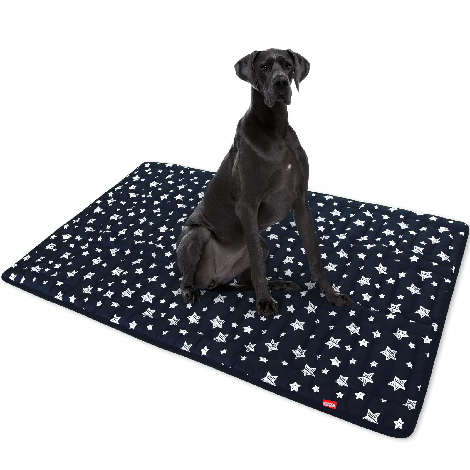 Dog Crate Mat (48'' X 30''), Soft Dog Bed Mat with Cute Prints, Personalized Dog Crate Pad, Anti-Slip Bottom, Machine Washable K
