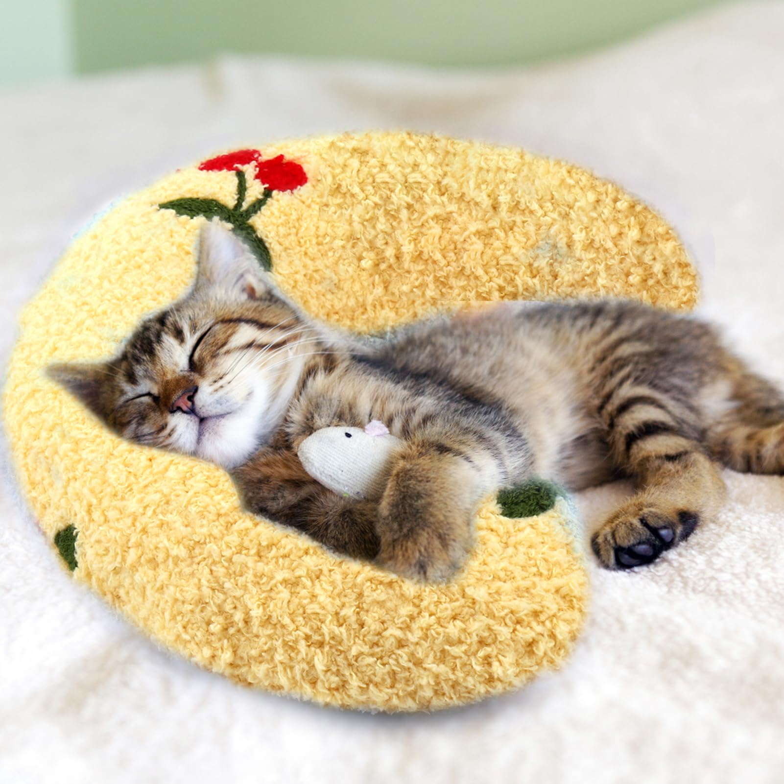 Mity Rain Dog Calming Pillow Large 14.2' * 9.4', Anxiety Relief For Joint Relief, Ultra Soft High Density Neck Pillow, Sleepin