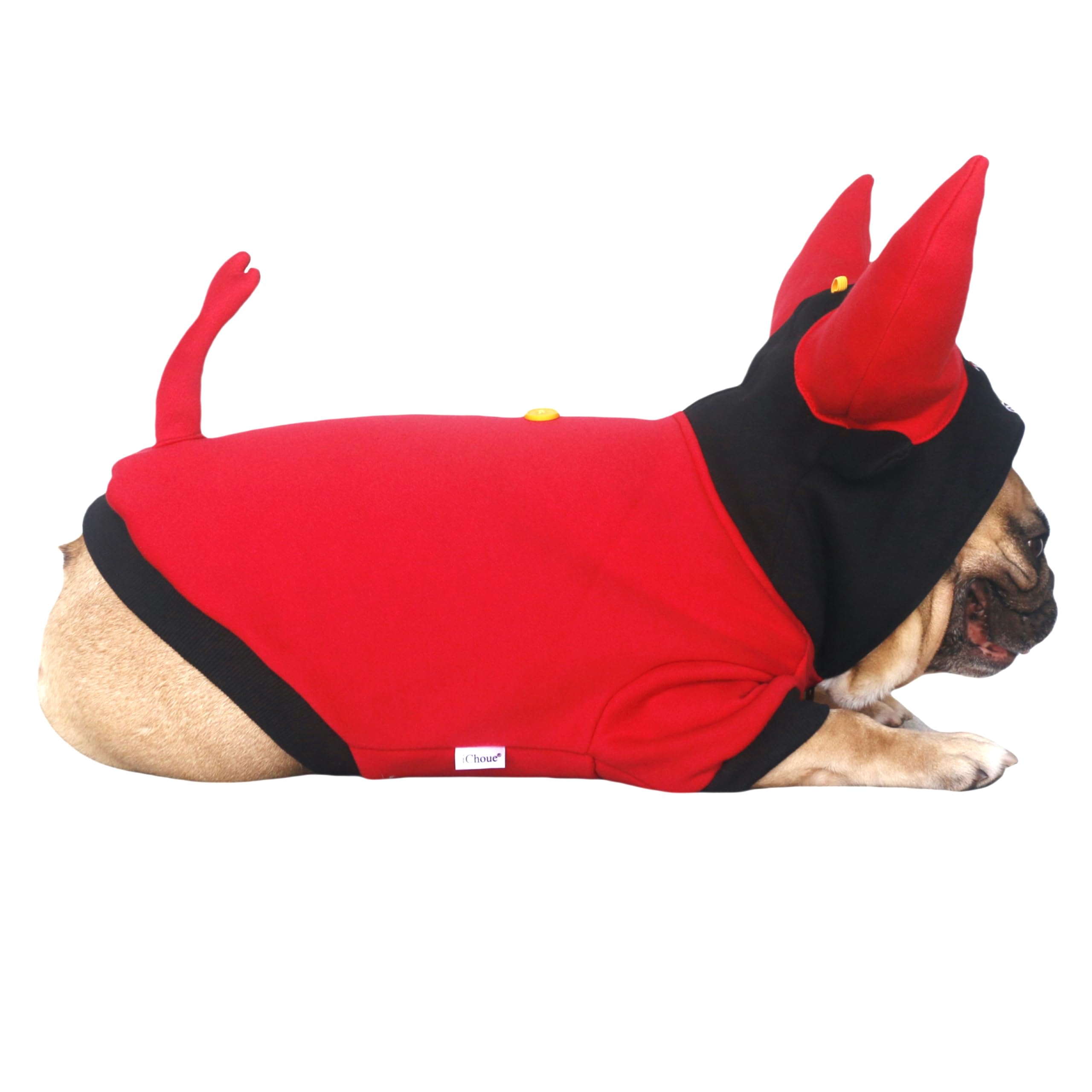 Ichoue Buffalo Horn Winter Coats Clothes Hoodies Costumes For French Bulldogs, Pugs, English Bulldogs, Keep Your Dogs Warm And S