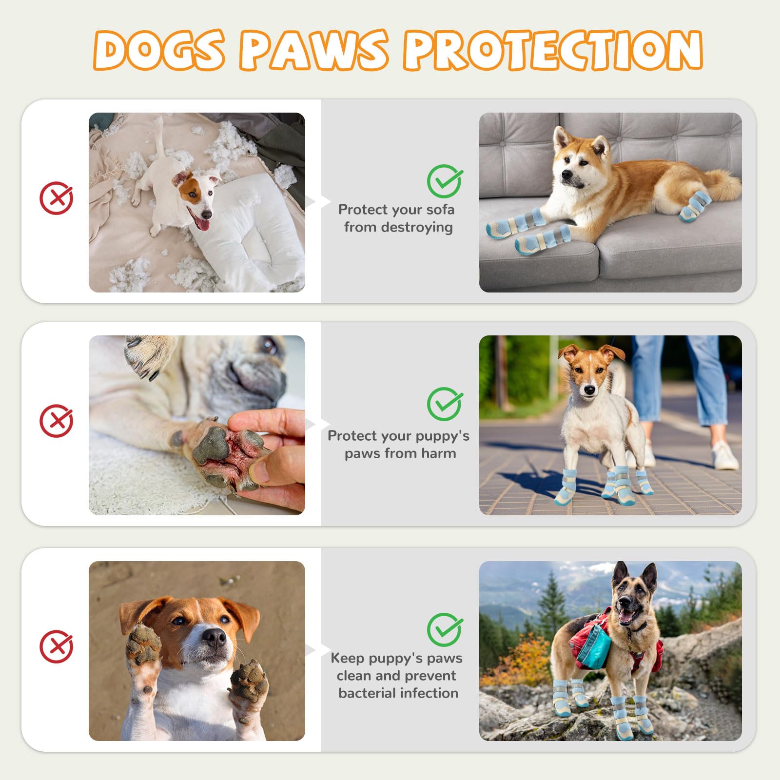 Dog Shoes For Medium Large Size Dogs, Breathable Dog Shoe For Hot Pavement, Dog Booties And Paw Protectors To Prevent Licking, A