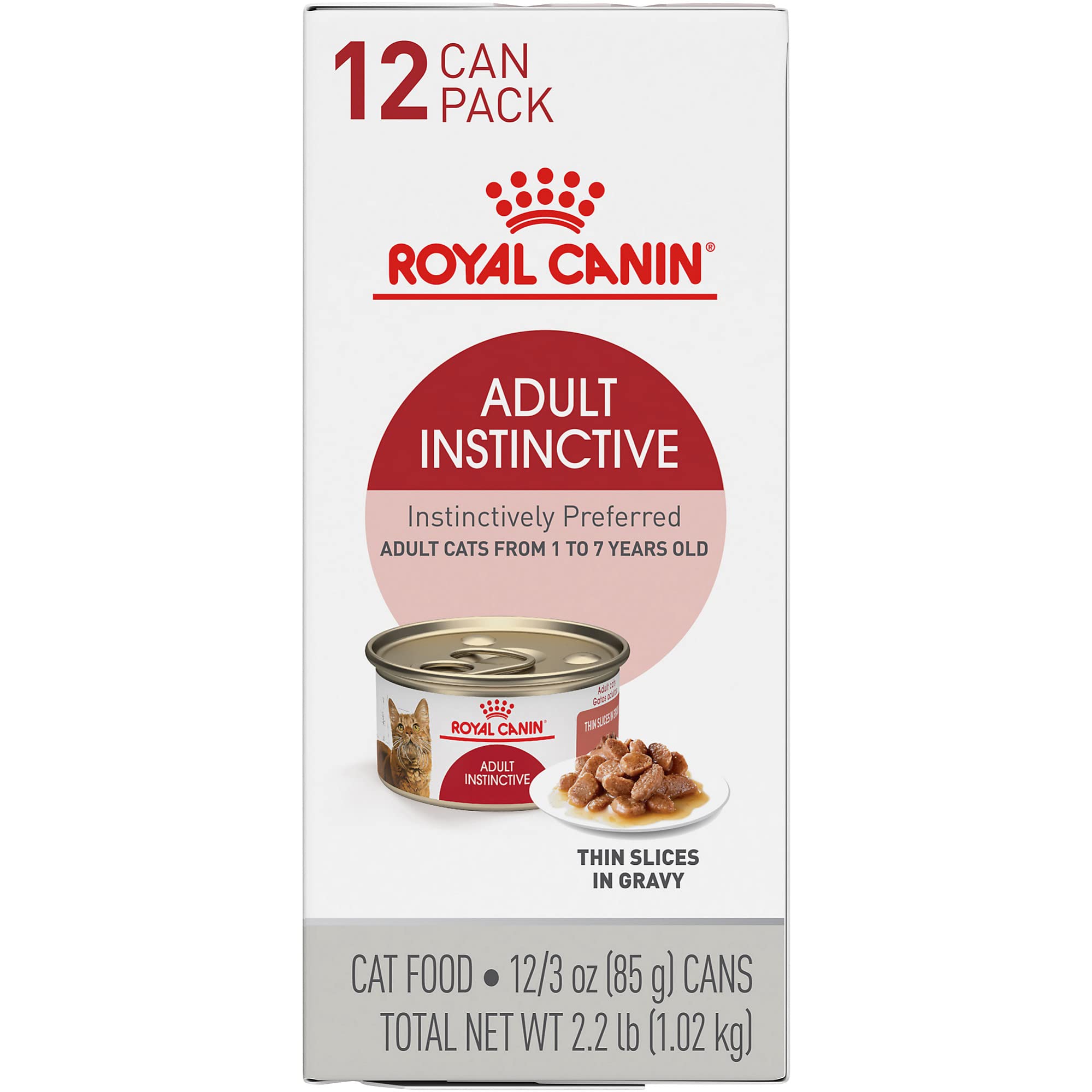 Royal Canin Adult Instinctive Thin Slices in Gravy Wet Cat Food, 3 oz can (12-count)