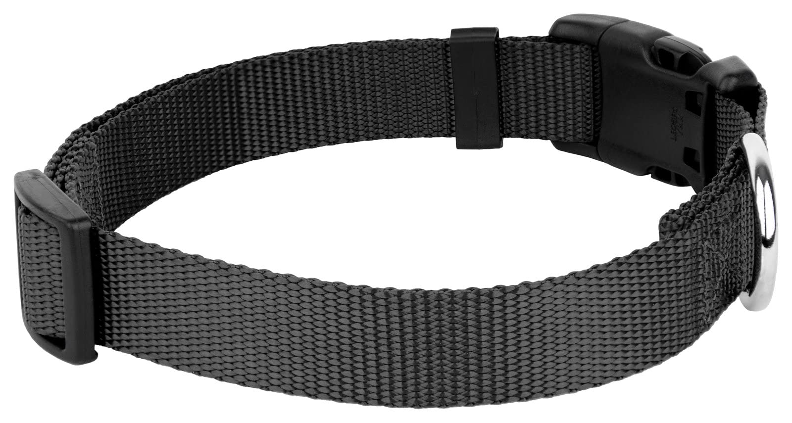 Country Brook Petz - 30+ Vibrant Colors - American Made Deluxe Nylon Dog Collar With Buckle (Extra Large, 1 Inch Wide, Black)