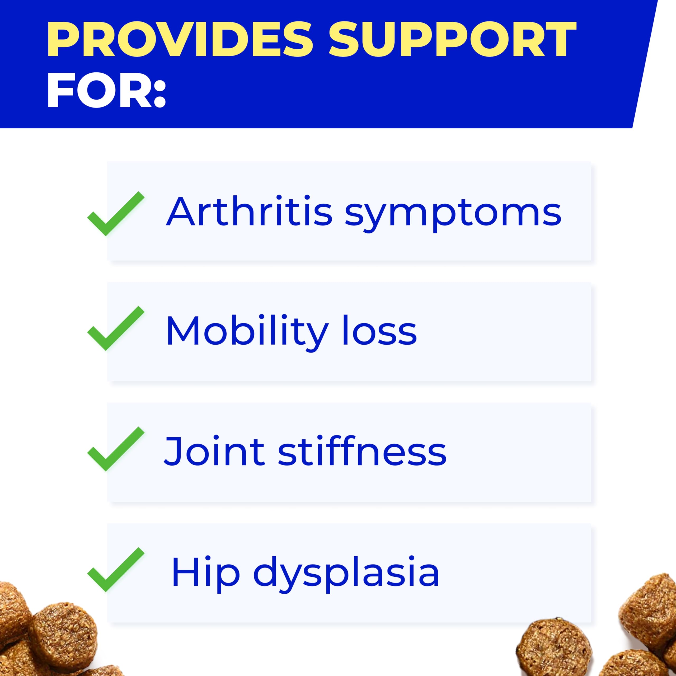 Pawfect Mobility - Glucosamine Treats for Dogs - Hip & Joint Health Supplement Chews w/Omega-3, Chondroitin, MSM - Made in USA -