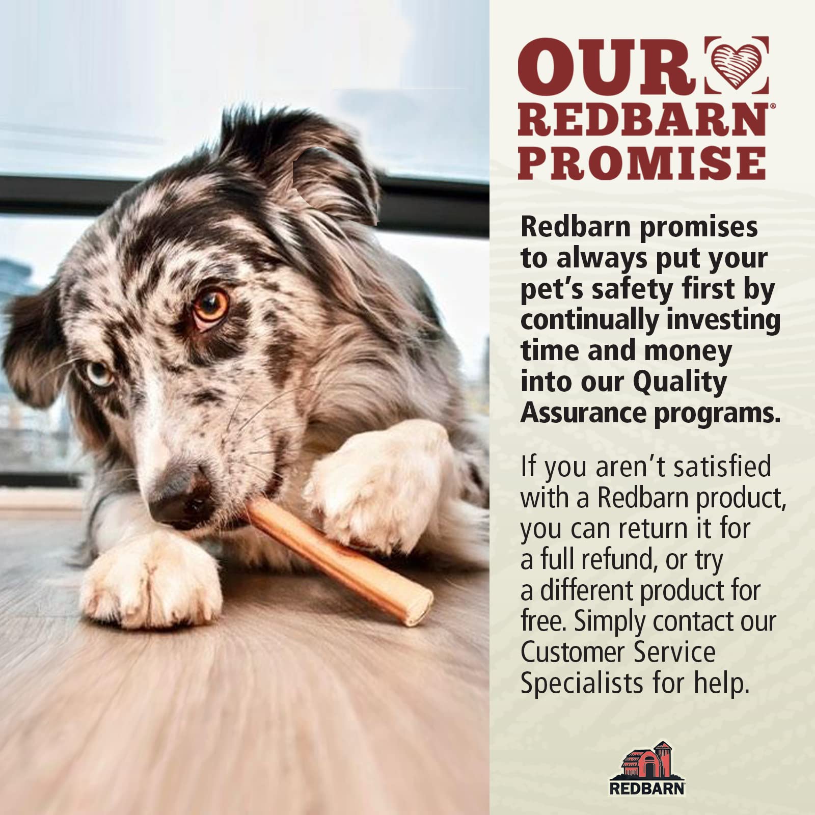 Redbarn Natural Large Collagen Sticks for Dogs - Long Lasting Alternative to Traditional Rawhide & Bully - Supports Joint, Skin,