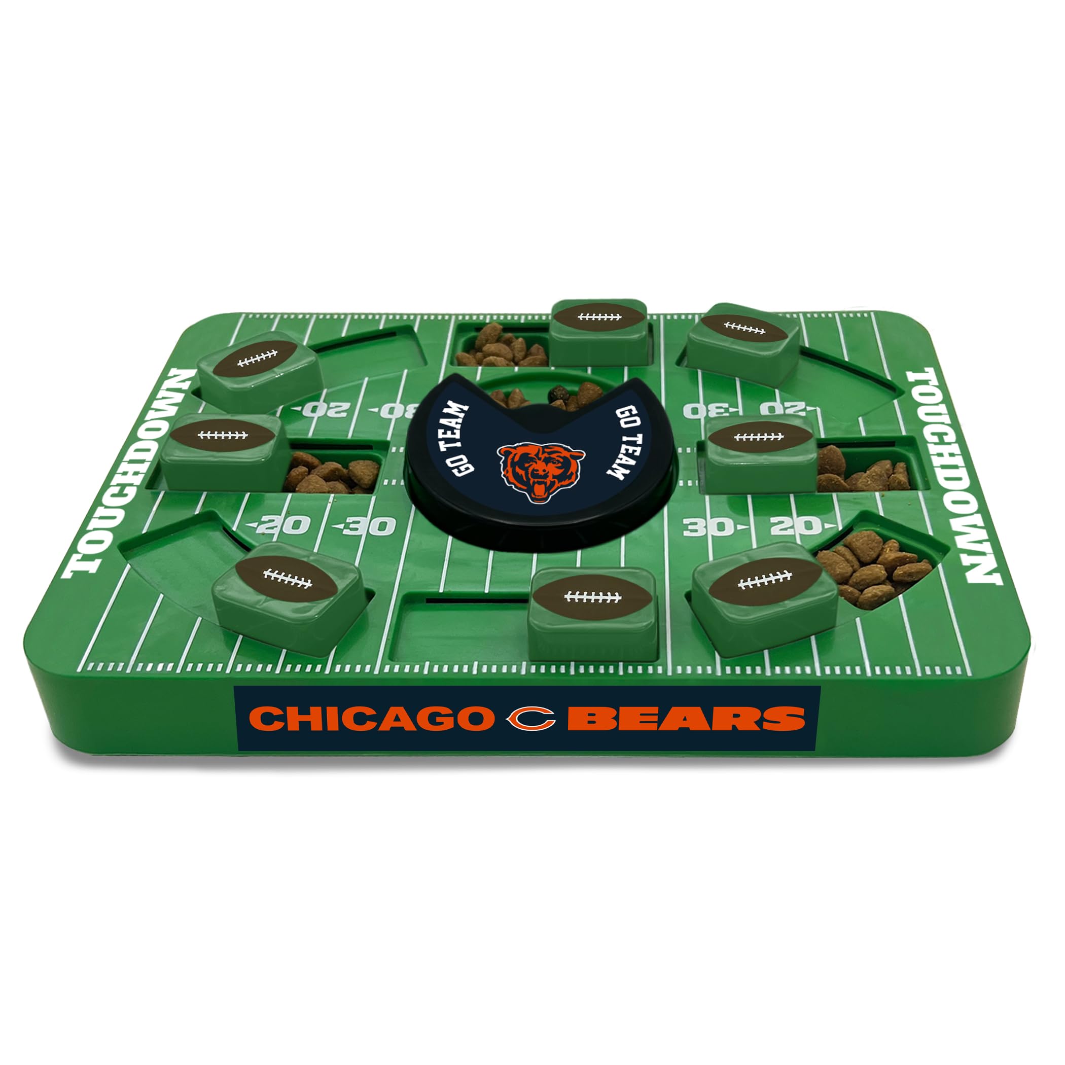 Pets First Nfl Chicago Bears Large Puzzle Toy, New Size, Interactive Dog Treat & Slow Feeding Toy