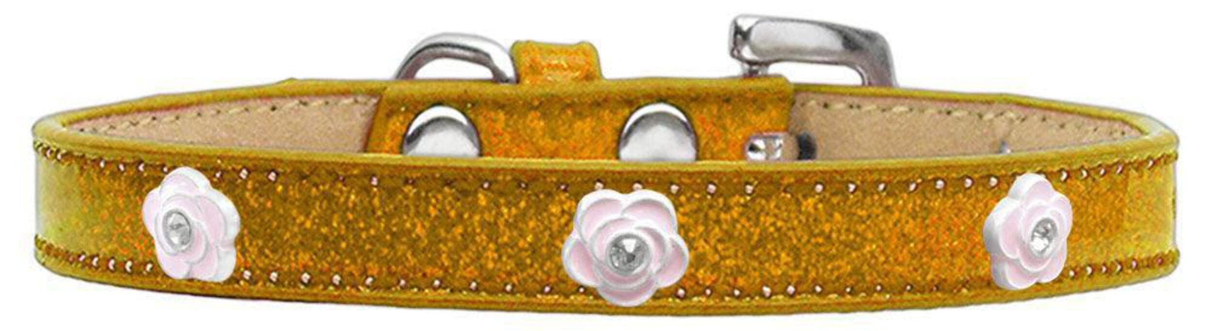 Dog, Puppy & Pet Widget Ice Cream Collar, Light Pink Rose Silver 18
