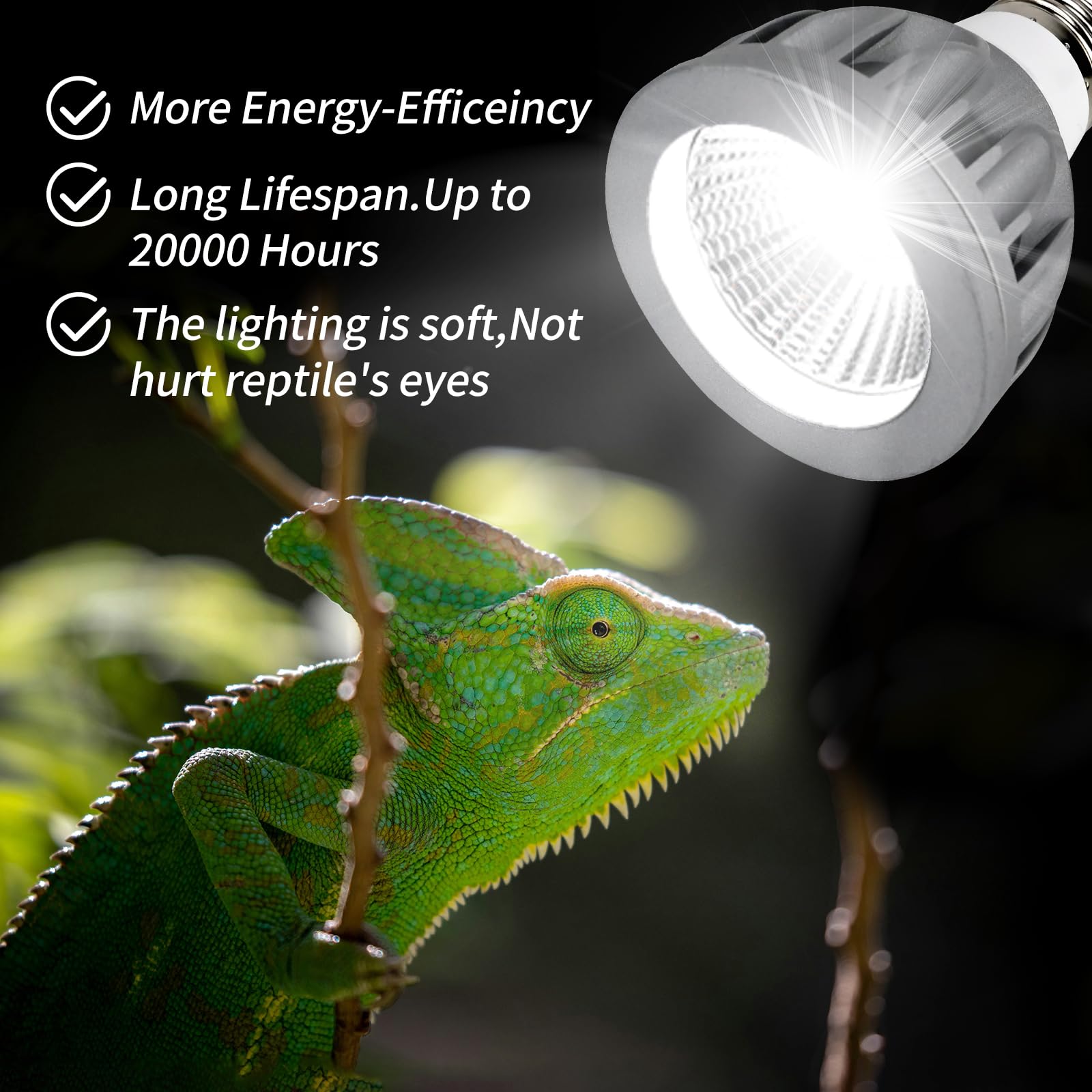 Mclanzoo Uvb Bulbs For Reptiles Led Light 8W 5.0 Full Spectrum Uv Light Heat Lamp For Bearded Dragon,Turtle,Tortoise,Lizard,Geck