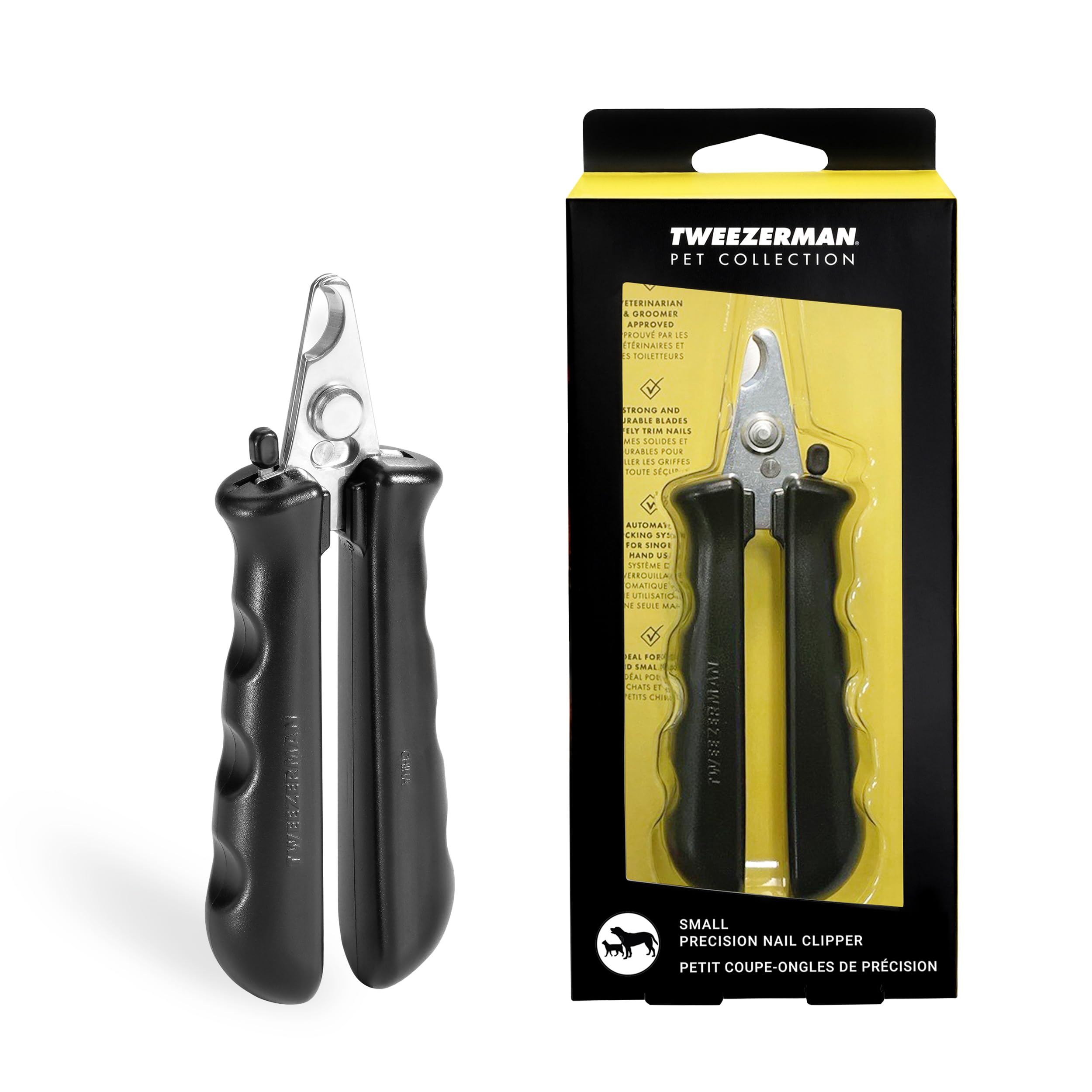 Tweezerman Small Nail Clippers For Dogs & Cats, Manual Professional Dog & Cat Nail Trimmer With Ergonomic Handle