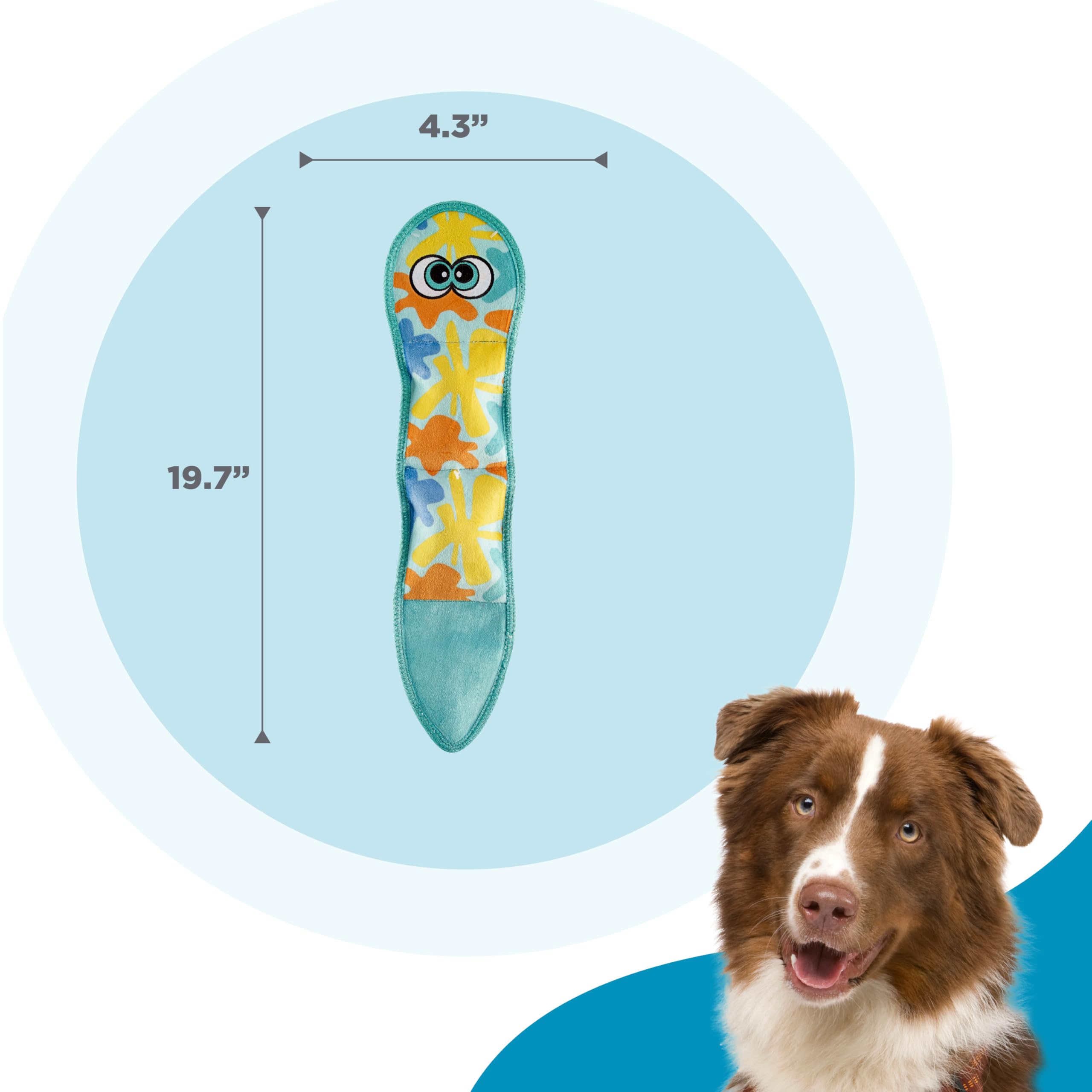 Outward Hound Tough Skinz Snake, Blue, Large