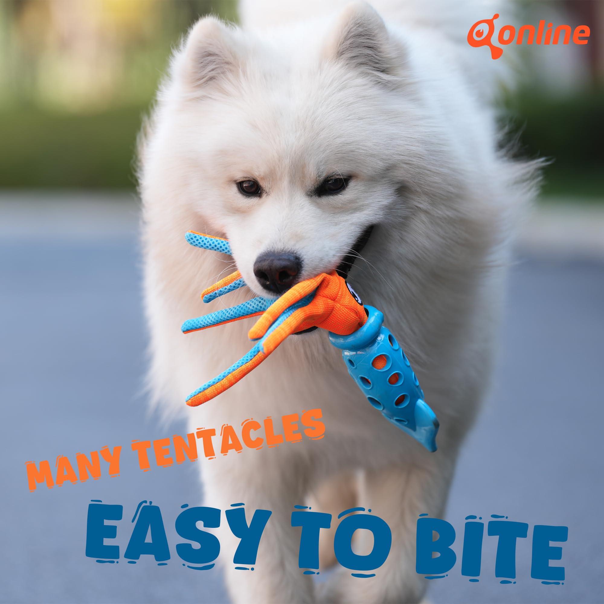 Squid Shaped Squeaky Dog Toys, Interactive Tug Of War And Teething Dog Toys, Safe Tpr Material, Cute Pet Toys For Dogs, Slinky D