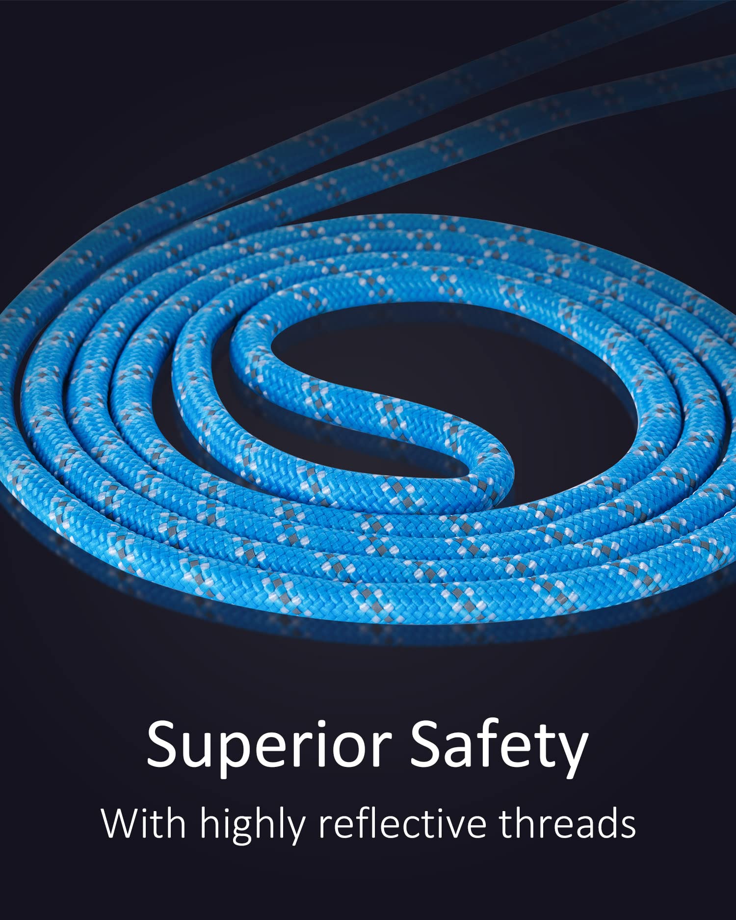 Long Dog Leash For Dog Training 16Ft/30Ft/50Ft/100Ft, Reflective Threads Rope Check Cord Dog Leash, Heavy Duty Dog Lead For Large Medium Small Dogs Walking Playing, Camping, Or Yard