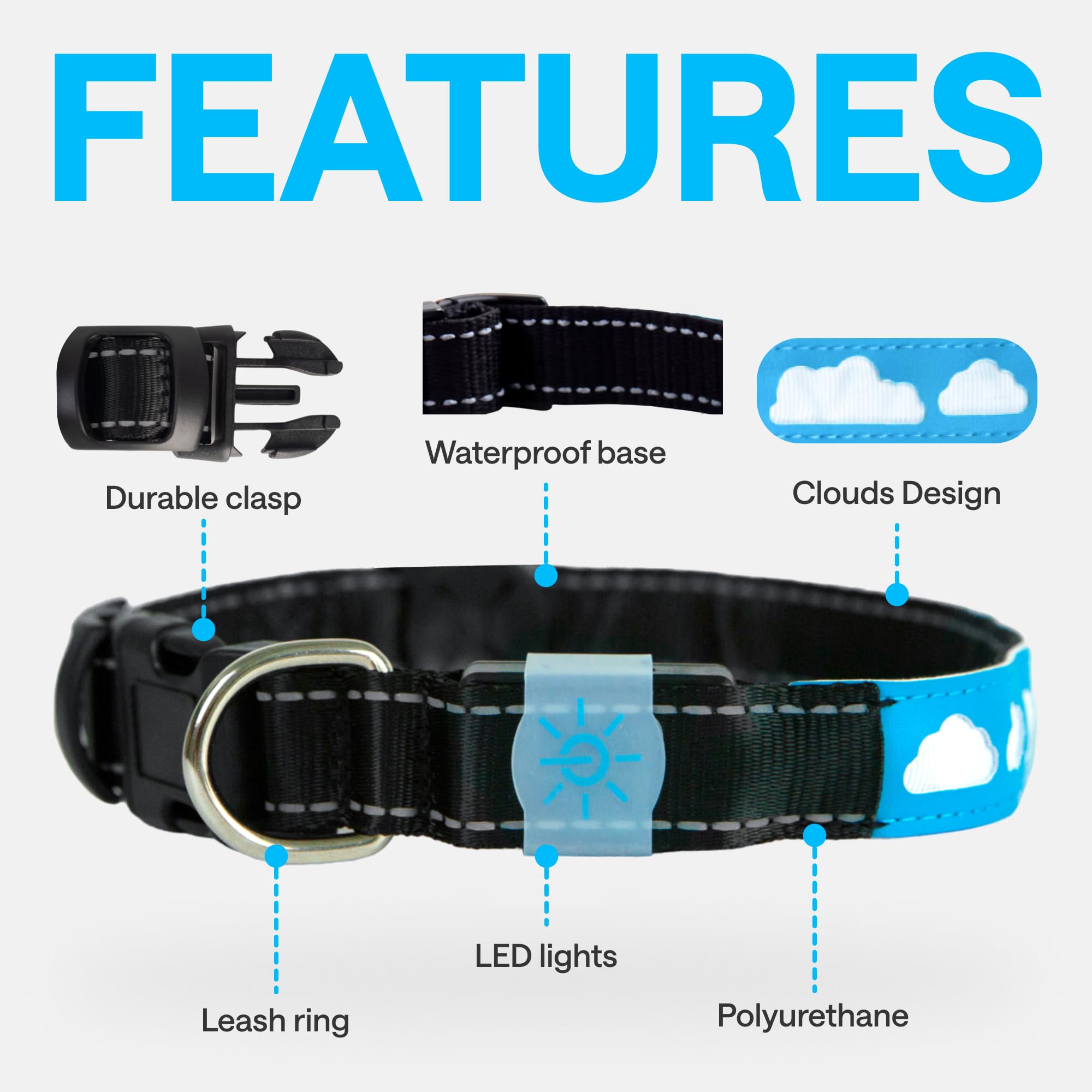 Airtag Dog Collar With Airtag Holder - Dog Tracking Collar With Led Lights, Gps, And Air Tag Holder Collar Waterproof - Designed