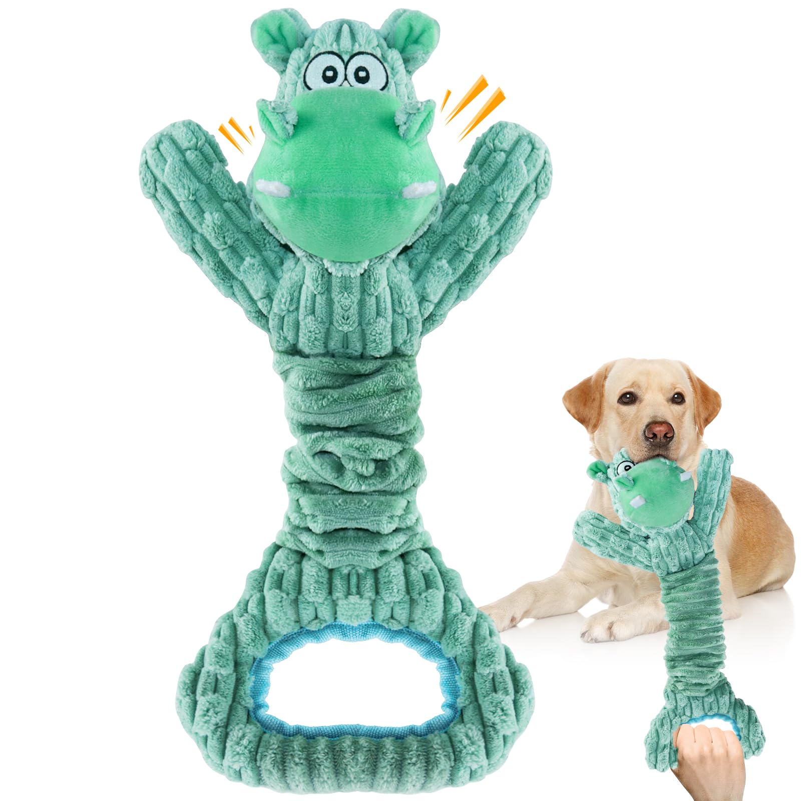 Fuufome Dog Toy For Aggressive Chewers:Large Plush Dog Toys With Squeaker To Keep Them Busy