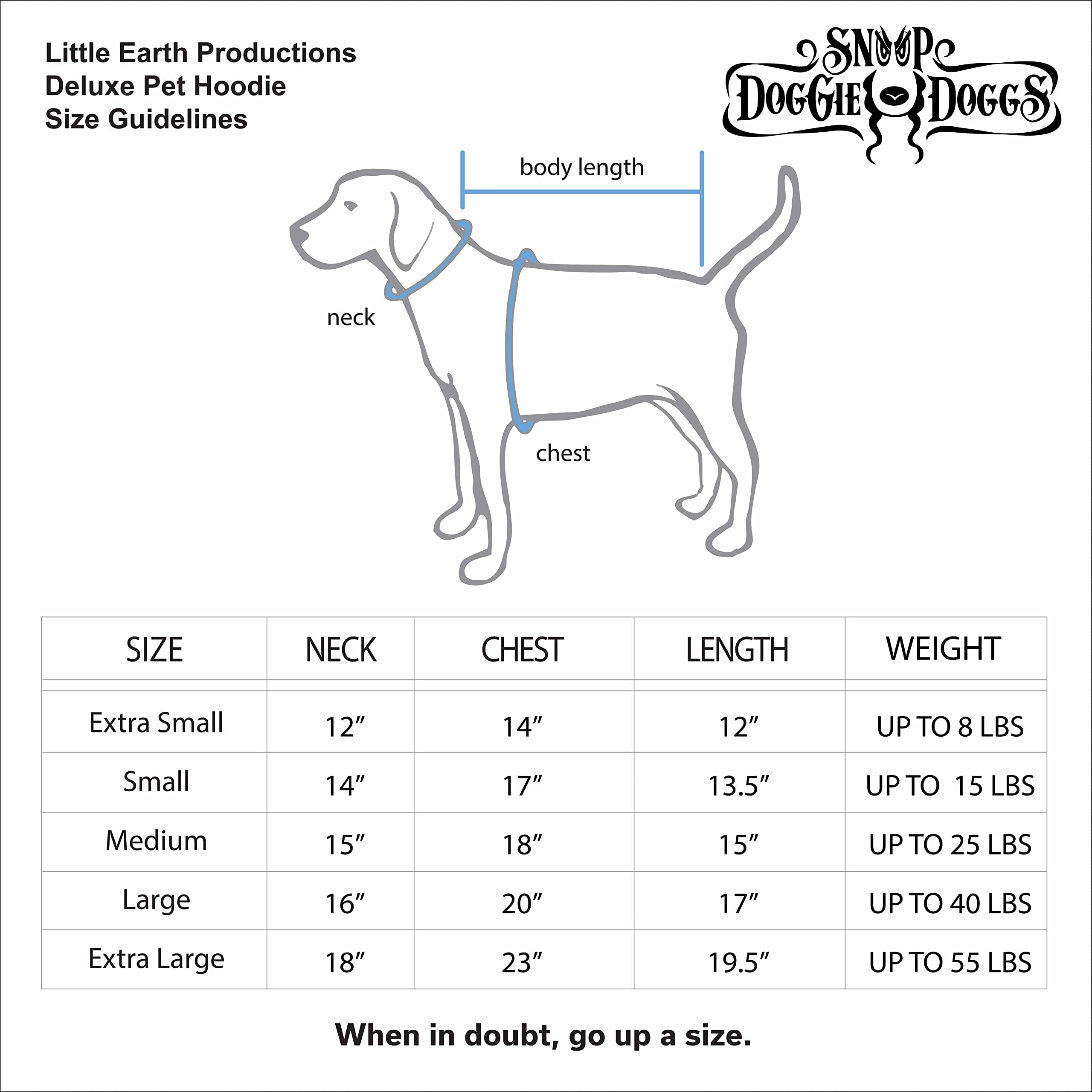 Snoop Doggie Doggs Deluxe Pet Hoodie, Throw a Dogg a Bone, Small