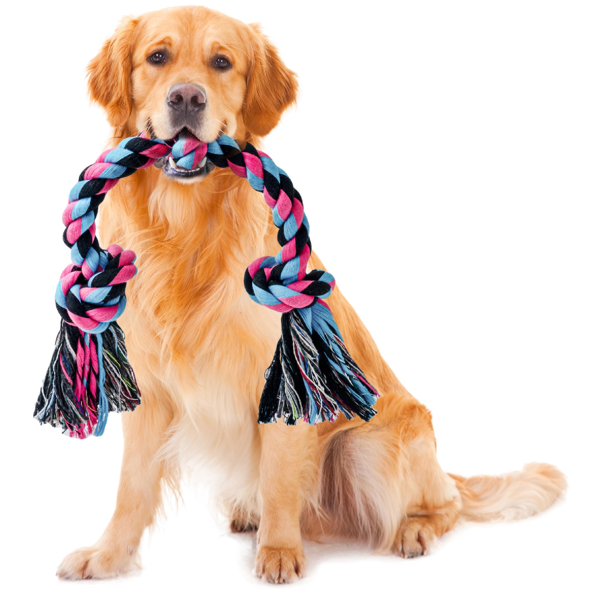 Dog Rope Toy For Large Dogs, Heavy Duty Chew Toys For Aggressive Chewers, Indestructible Durable Cotton Tug Of War Rope Toys For