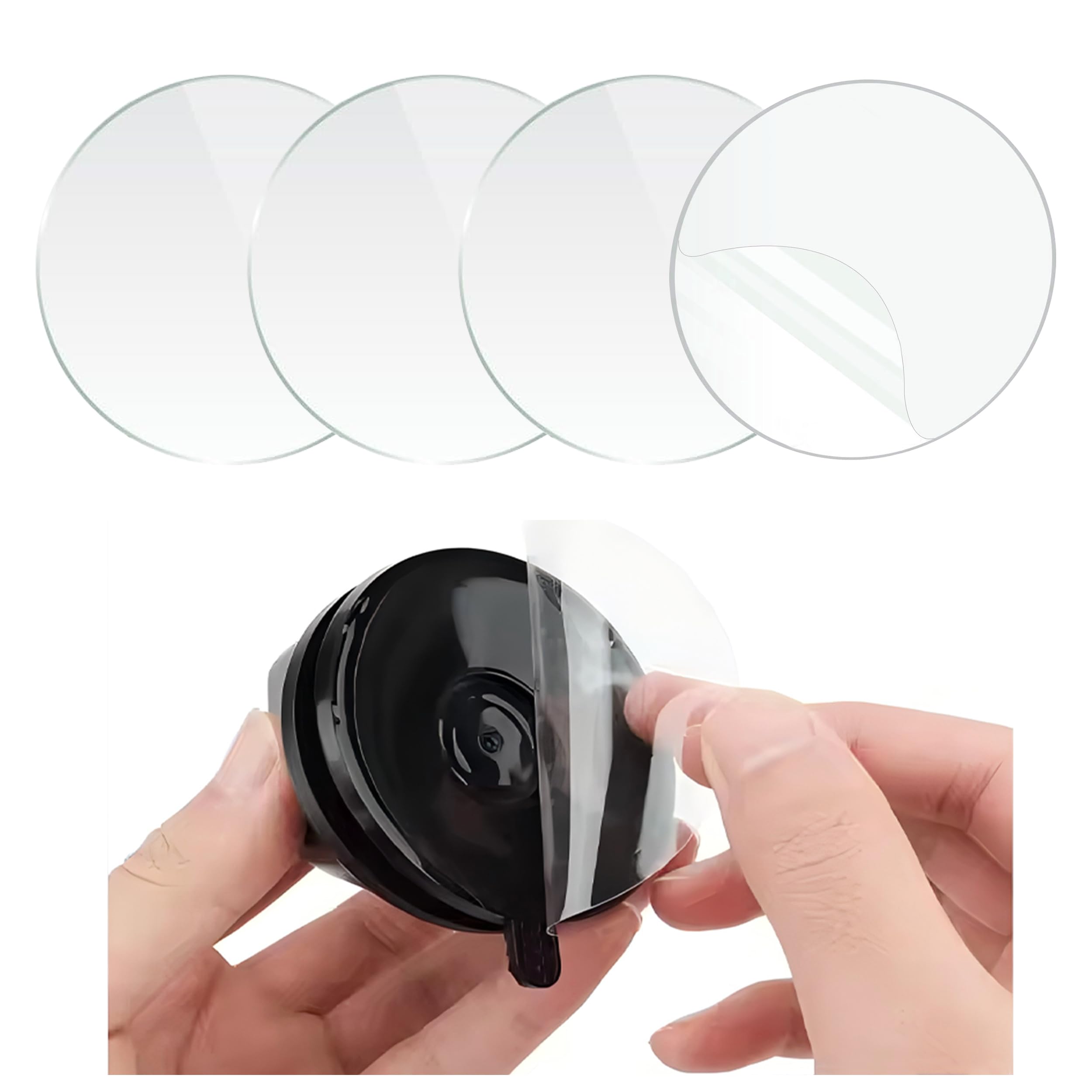 Cutie Paw Pal Double Sided 3M Adhesive Sticky Pads - 7 Cm - 10 Pack - Strong Adhesive For Suction Cup Cat Toys - Compatible With