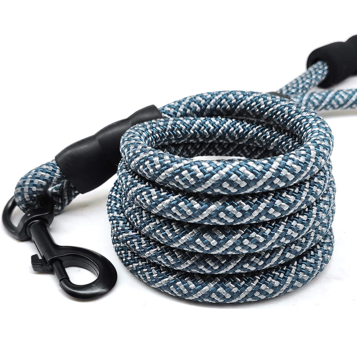 Maypaw Heavy Duty Rope Dog Leash, 3/4/5/6/7/8/10/12/15 Ft Nylon Pet Leash, Soft Padded Handle Thick Lead Leash For Large Medium Dogs Small Puppy