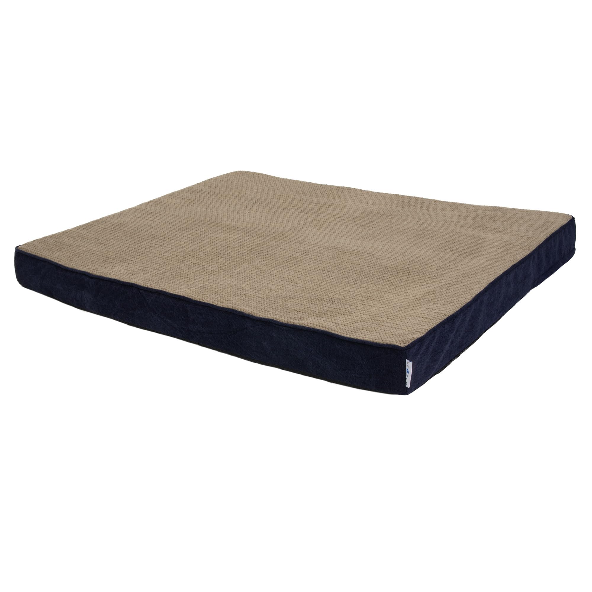 Petmate La-Z-Boy Bentley Orthopedic Foam XX-Large Dog Bed Midnight Blue (50 x 40 x 4 inches) for Dogs up to 125lbs with Supporti