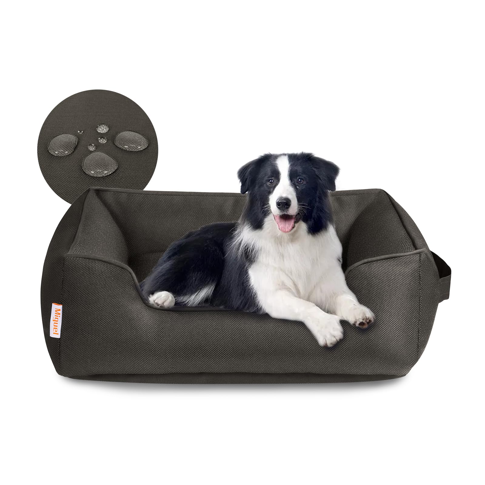 Miguel Waterproof Outdoor Dog Bed For Medium Small Dogs, Oxford Pet Bed Tough With Sides Easy Clean, All Weather Rectangle Puppy