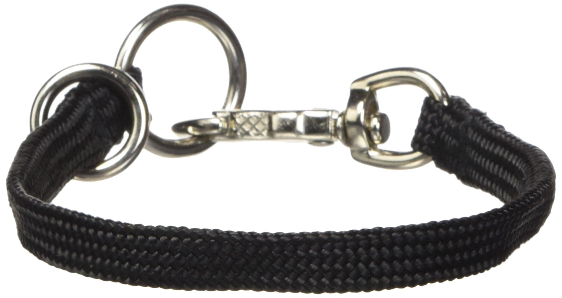 Resco Professional Braided Nylon Snap Choke Collar For Dogs, 12-Inch, Black