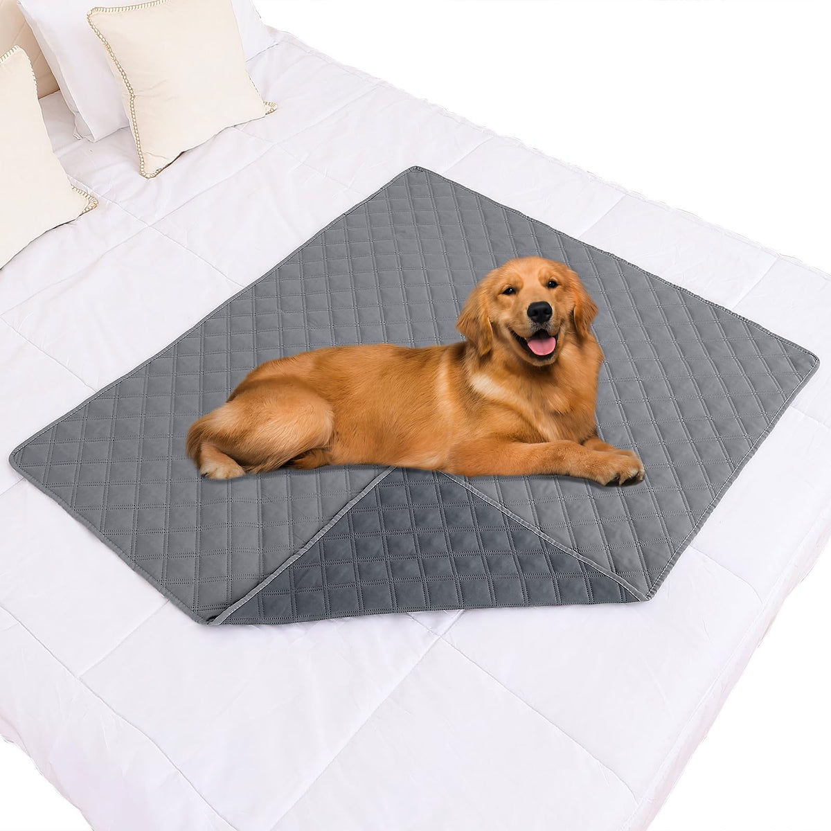 Smiry Waterproof Dog Blanket, Reversible Dog Bed Cover Pet Blanket, Soft Pet Couch Covers For Sofa Washable, Bed Couch Sofa Furniture Protector For Puppy Cat Kids (40'X50', Grey/Dark Grey)