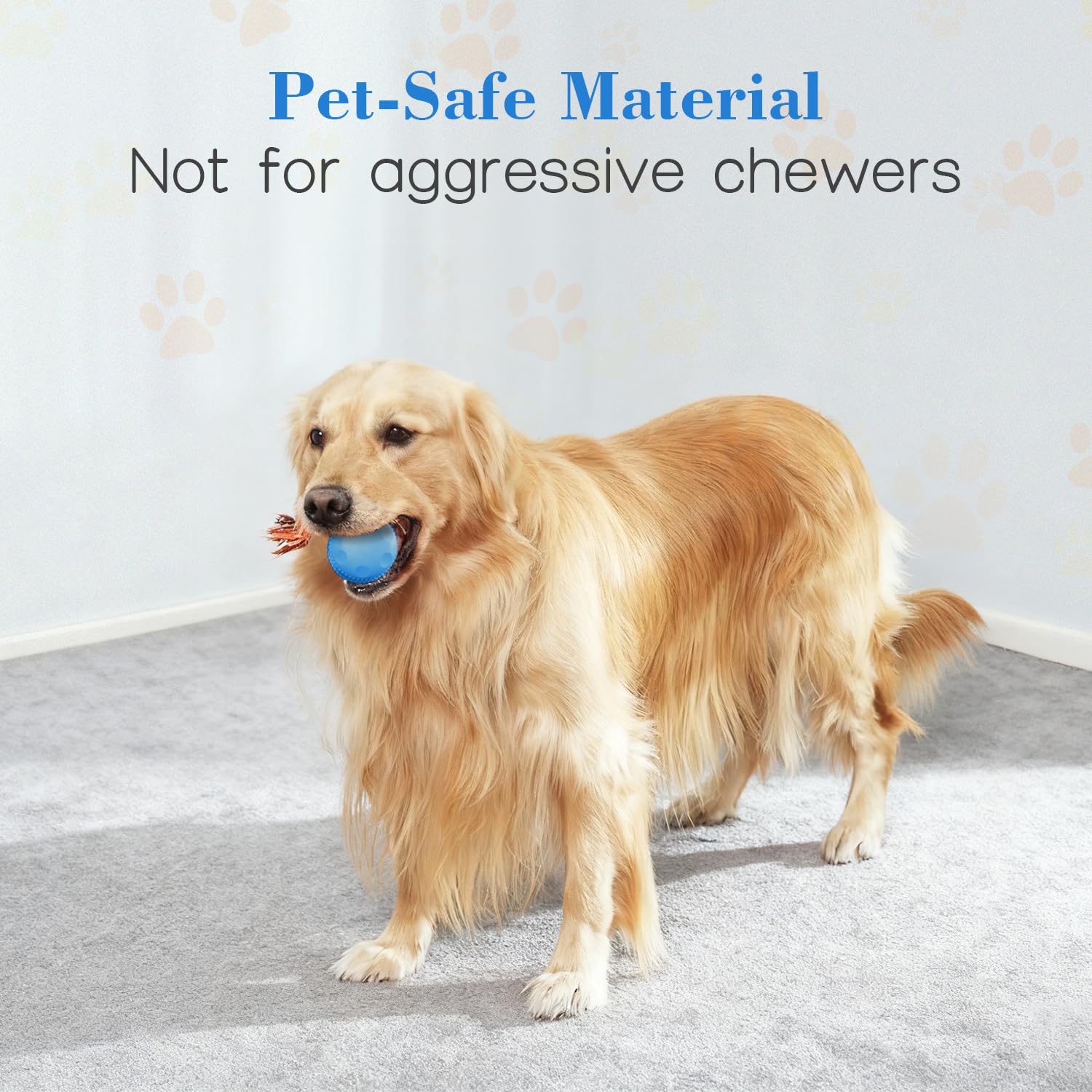 PJC Interactive Dog Toy - Automatic Electric Rolling Ball with Rope, Motion-Activated Play, Random Movement, Rechargeable, Ideal