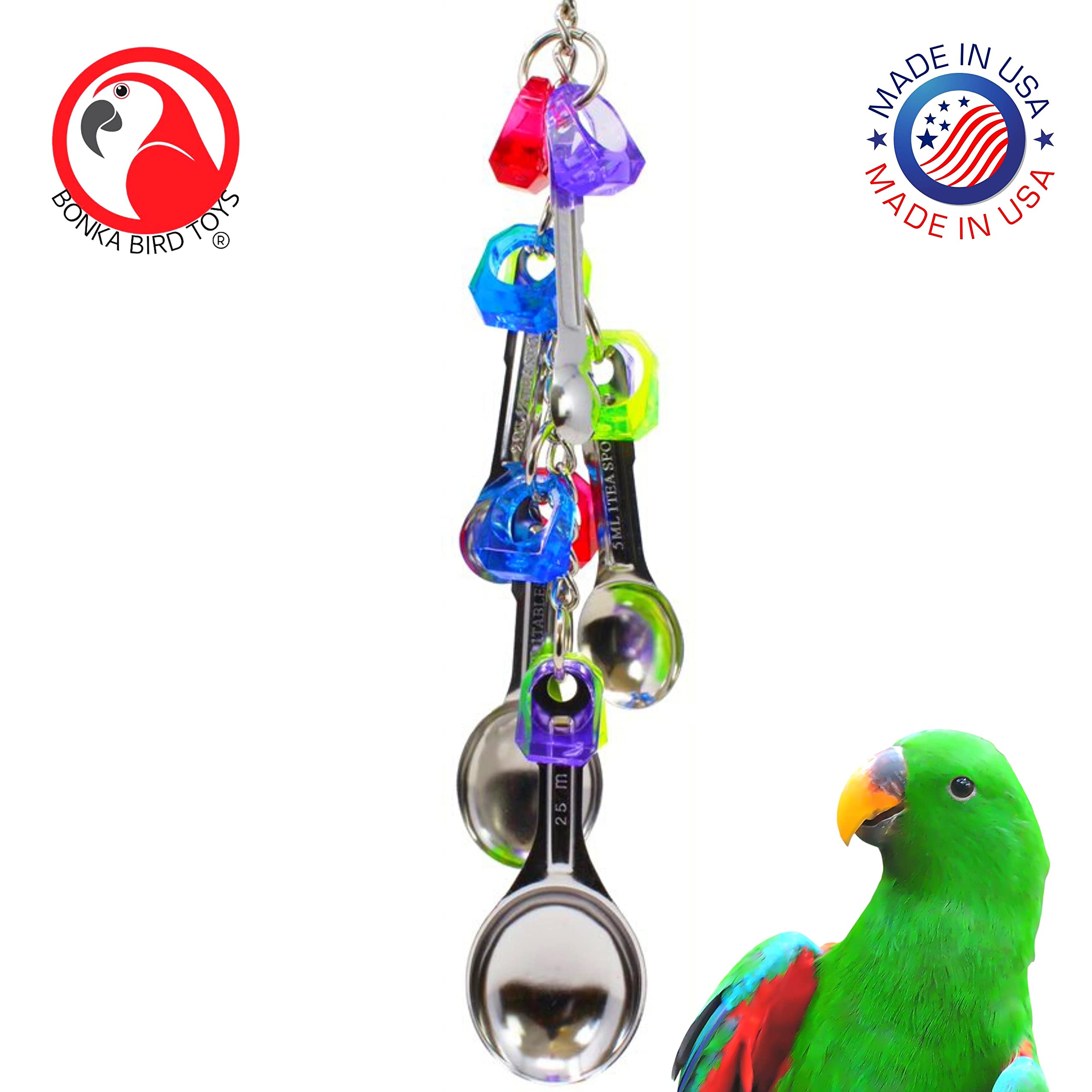 Bonka Bird Toys 1969 Spoon Delight Medium Large Parrot Bird Toy African Grey Parrot Amazon Conure And Similar Birds