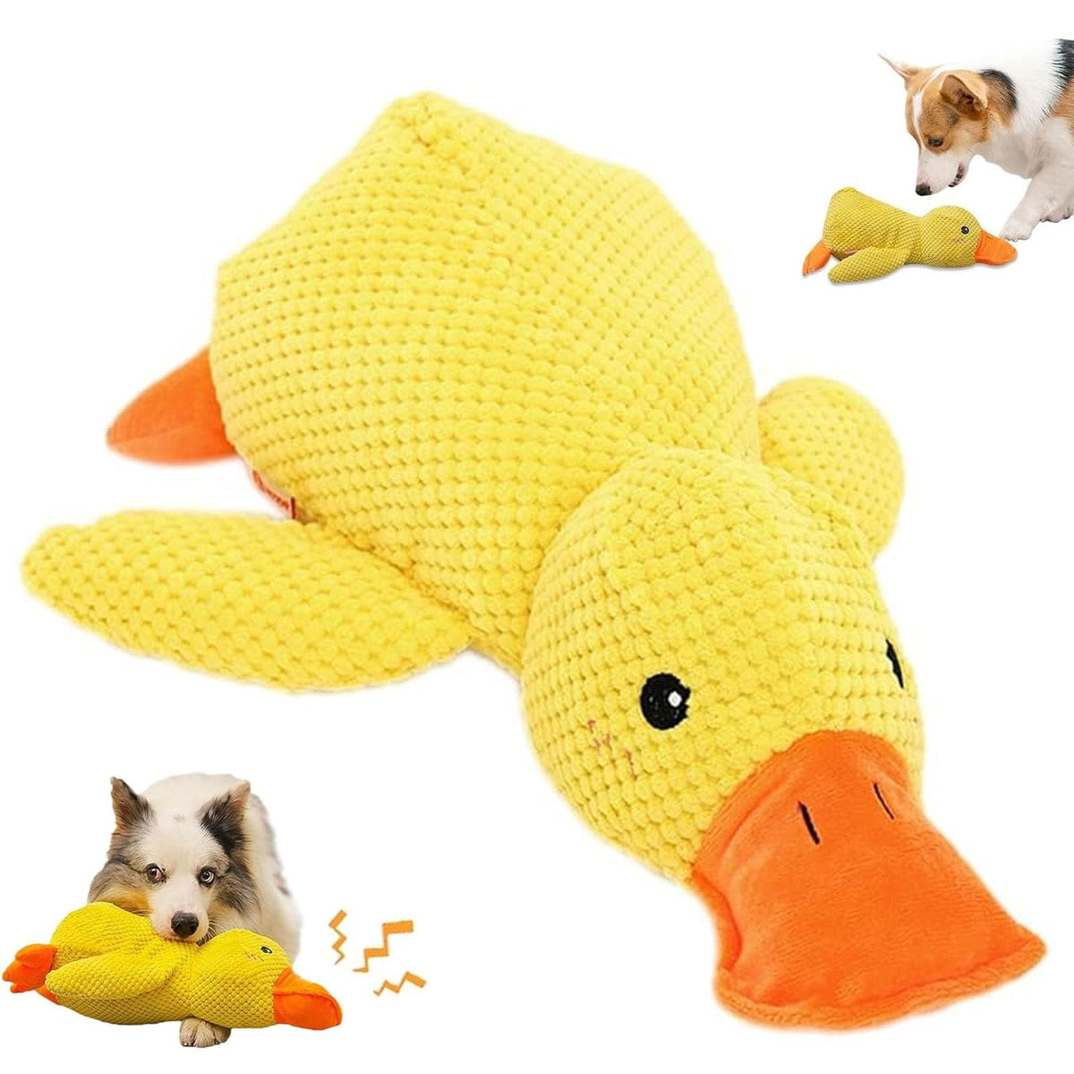 Mellow Dog Calming Duck, 2025 New Yellow Duck Dog Toy, The Mellows Toys With Quacking Sound The Mellow Dogs Calming Pillow Ducks