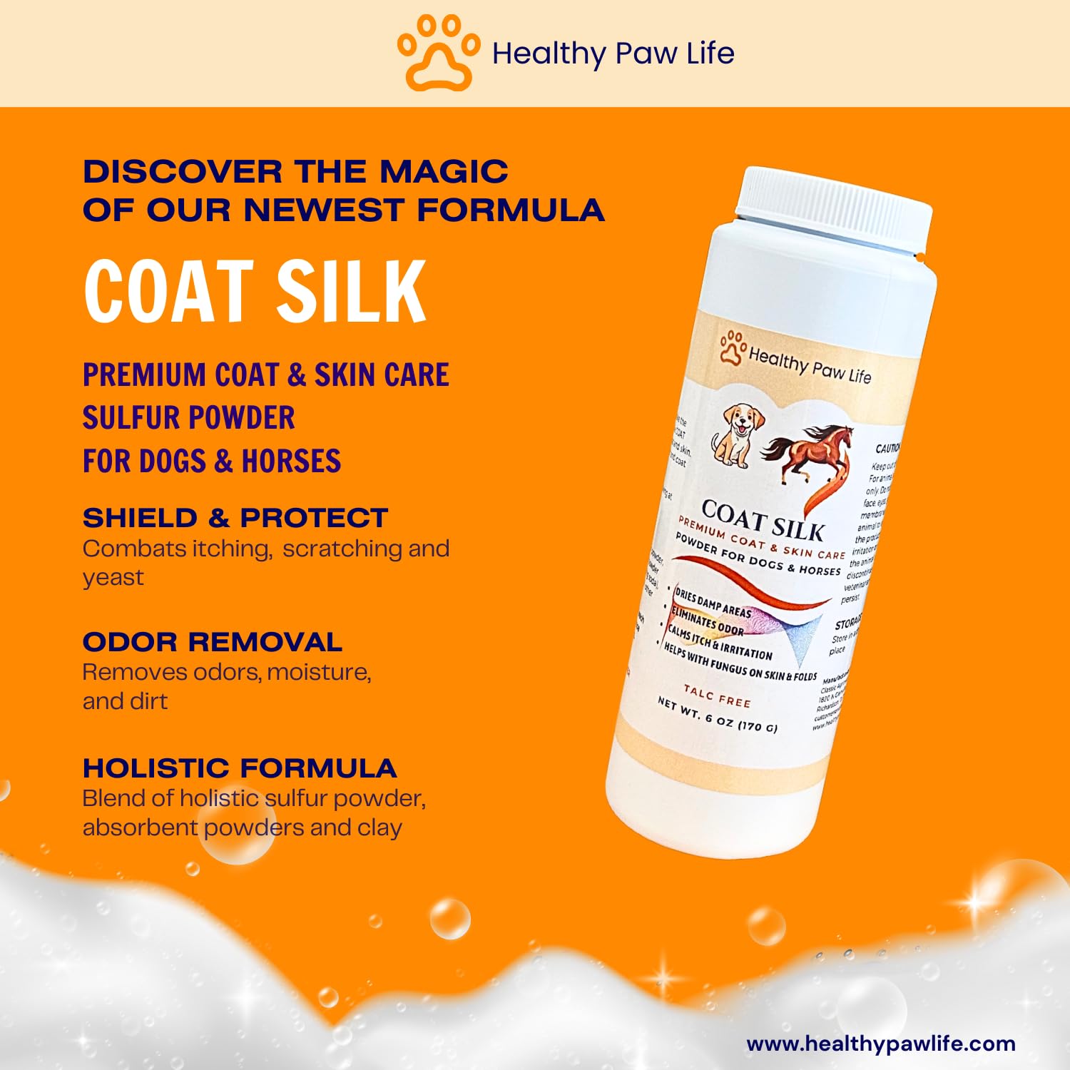COAT SHIELD - Canine Dry Powder and Gentle Skin Cleanser for Allergies and Irritation for Dogs | Alleviate Odors and Itchiness |