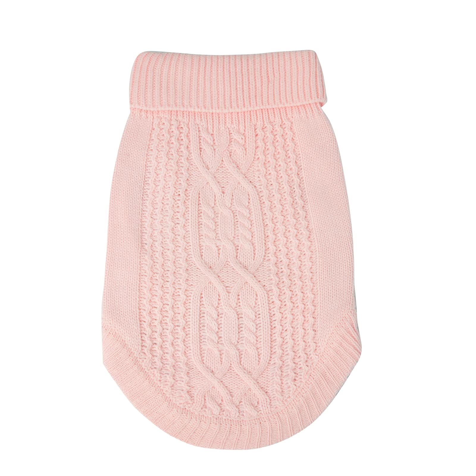 Jnancun Cat Clothes 14 Color Turtleneck Knitted Sleeveless Dog Sweater Warm Winter Cat Sweater Outfits For Cats Or Small Dogs In Cold Season(Large, Light Pink)