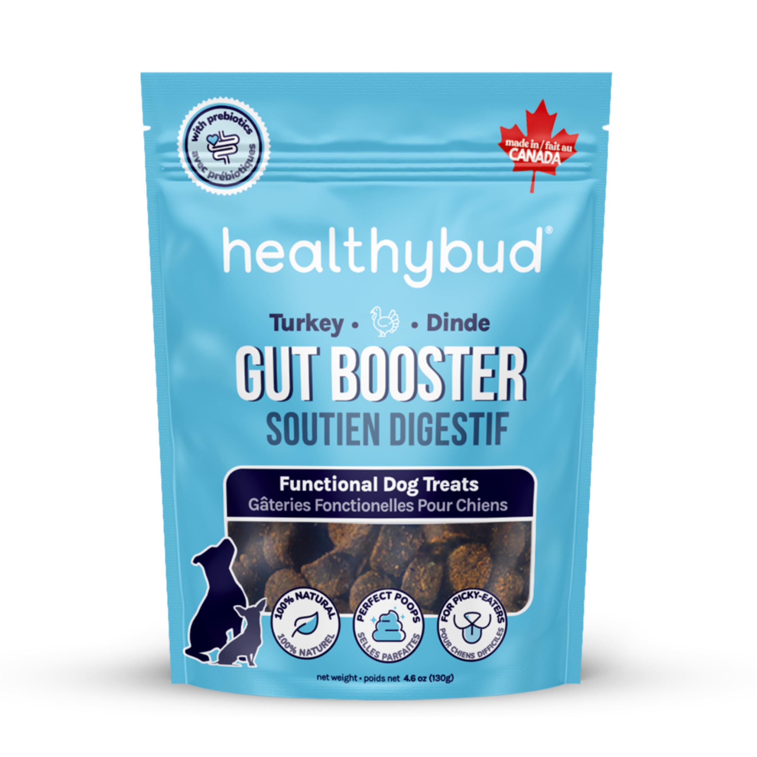 Healthybud Dog Probiotic Chews - Digestive & Gut Health Support - Prebiotic, Fiber, Pumpkin & Sweet Potato - Stool Hardener & Se