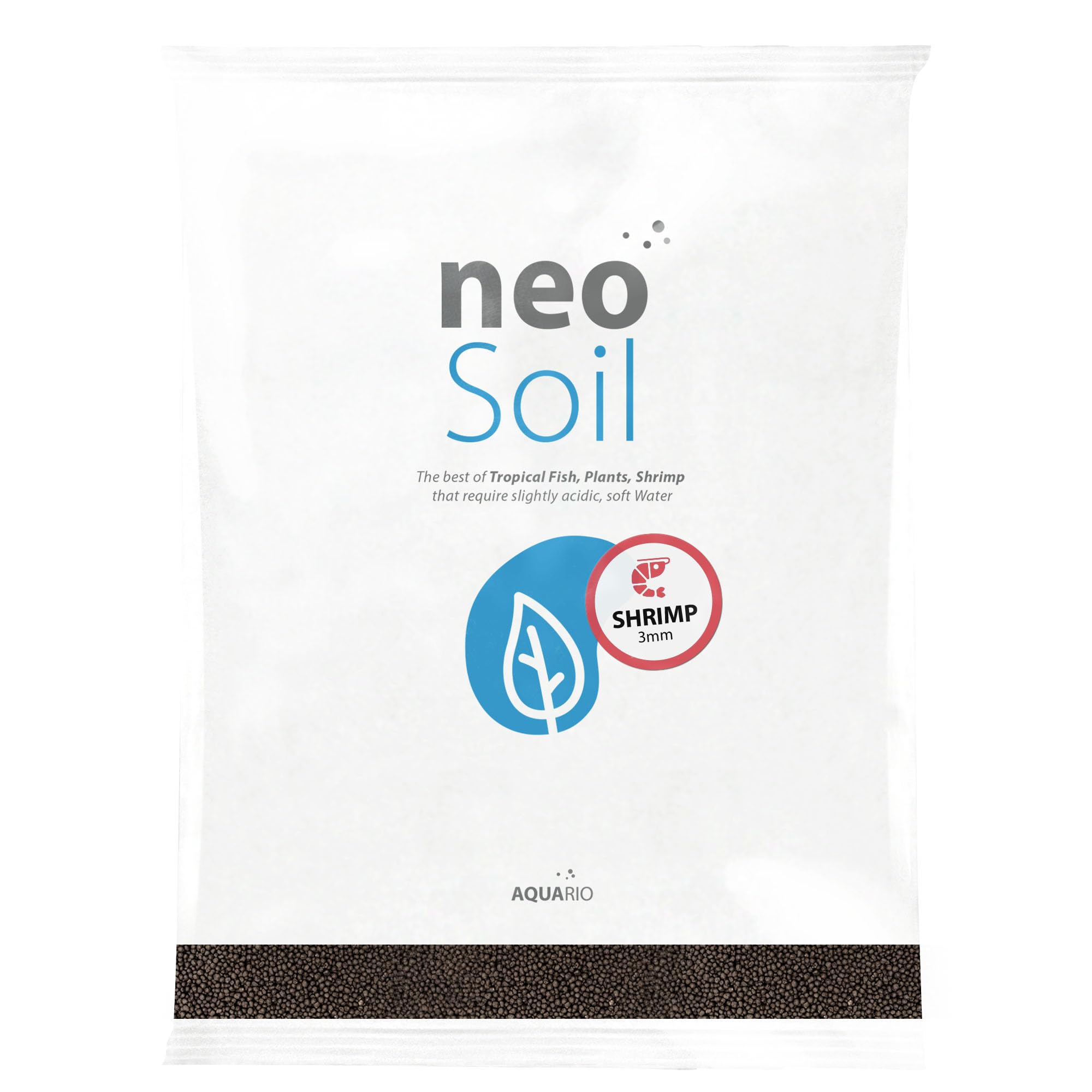 AQUARIO Neo Soil - Shrimp Substrate with Humic Acid, Microelements for Freshwater Planted Tanks, Volcanic Ash Shrimp Substrate, 
