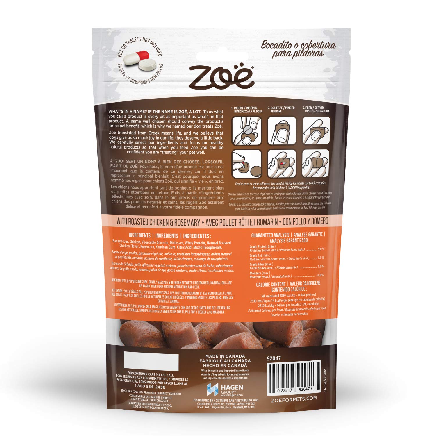 Zoe Zo Pill Pops for Dogs, Healthy Dog Treats, All Natural Dog Treats to Hide Medication, Roasted Chicken with Rosemary Recipe,