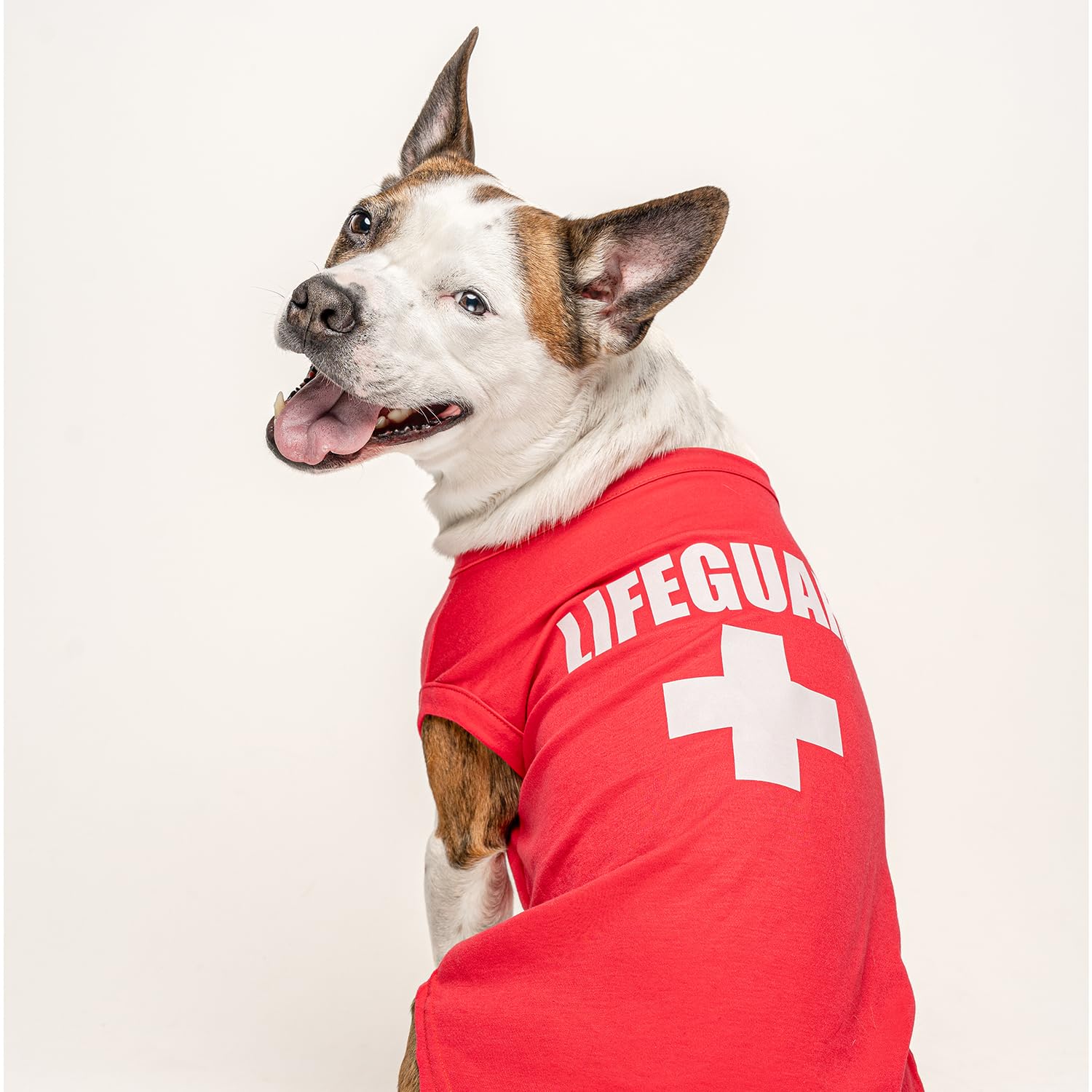 Lifeguard Dog Tee Shirt Sizes For Puppies, Toys, And Large Breeds (53 Red 5X-Large)